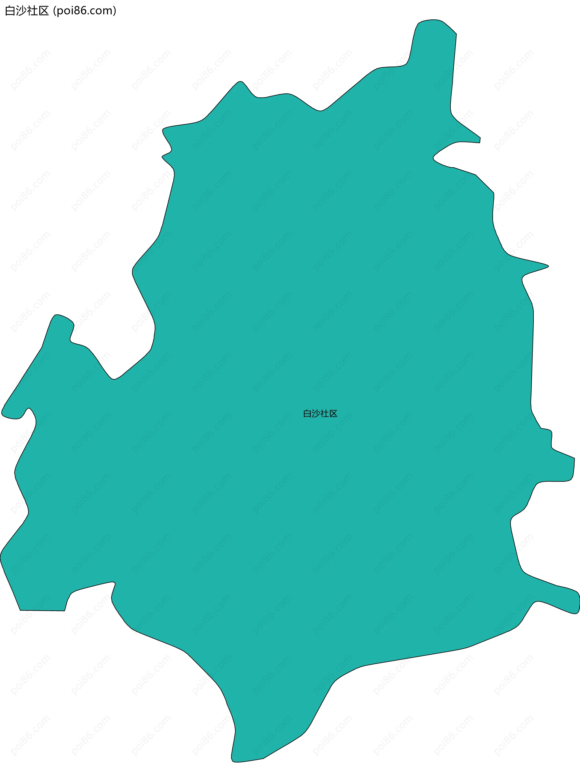 白沙社区边界地图