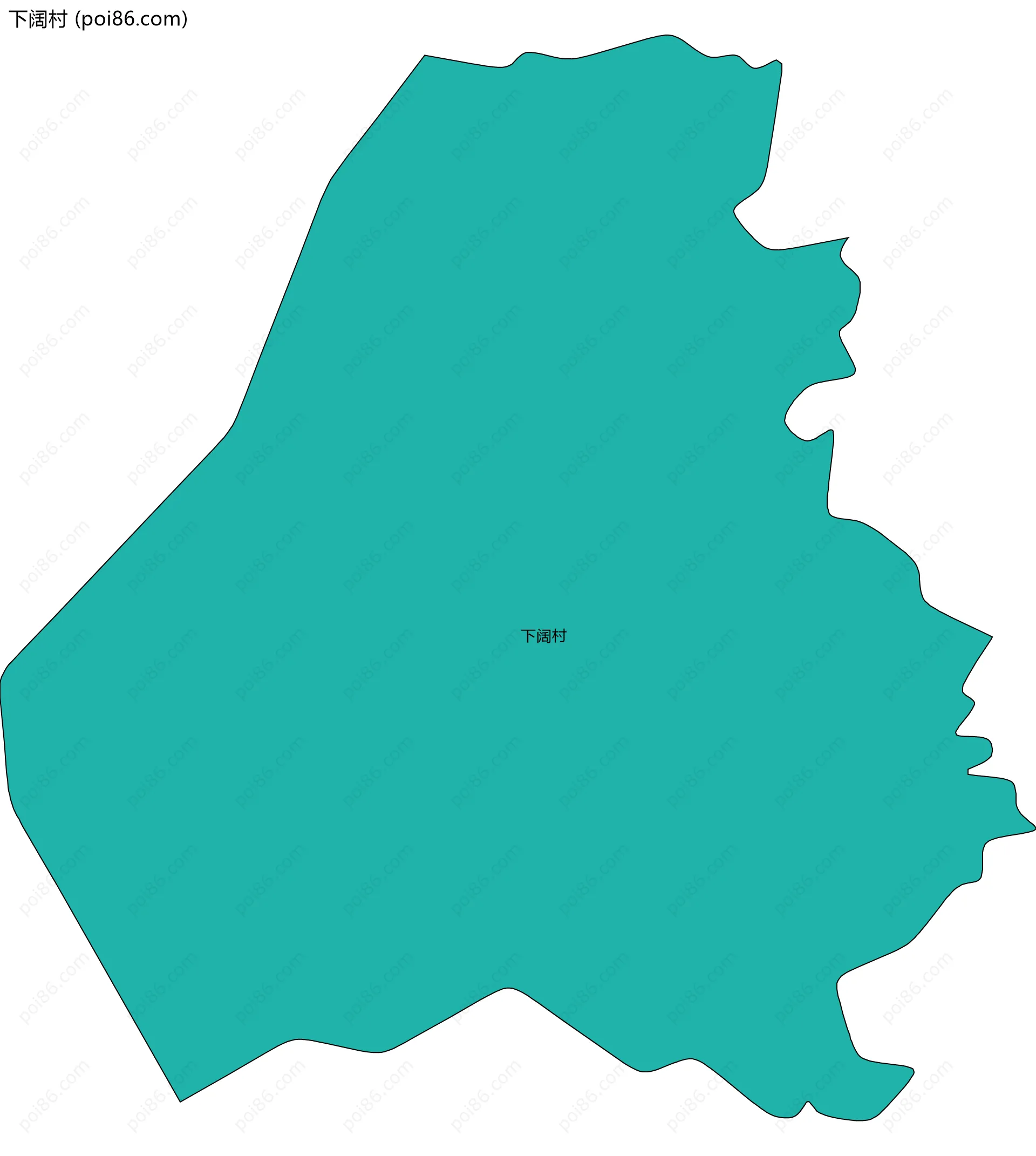 下阔村边界地图