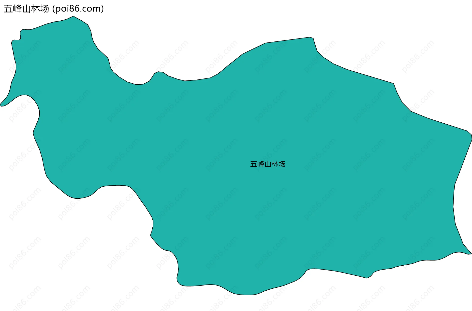 五峰山林场边界地图