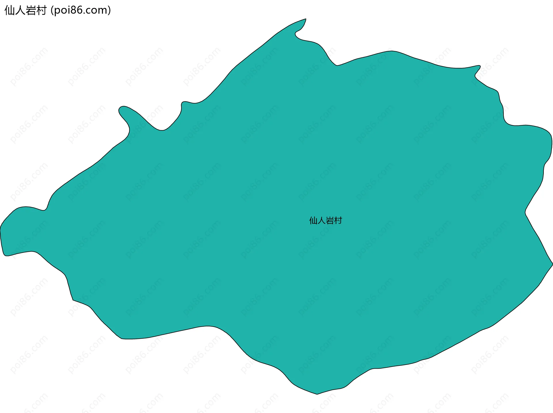 仙人岩村边界地图