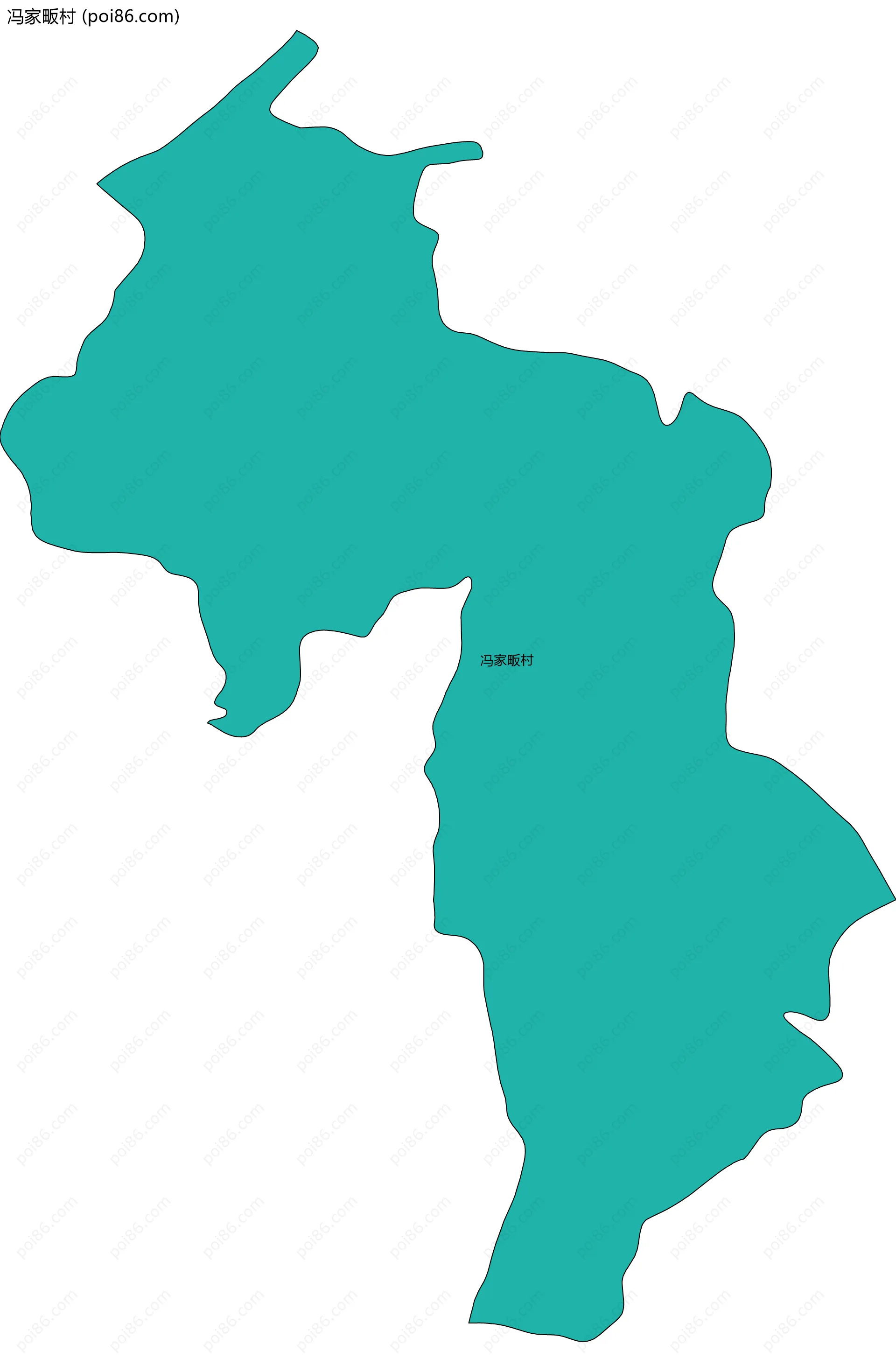 冯家畈村边界地图