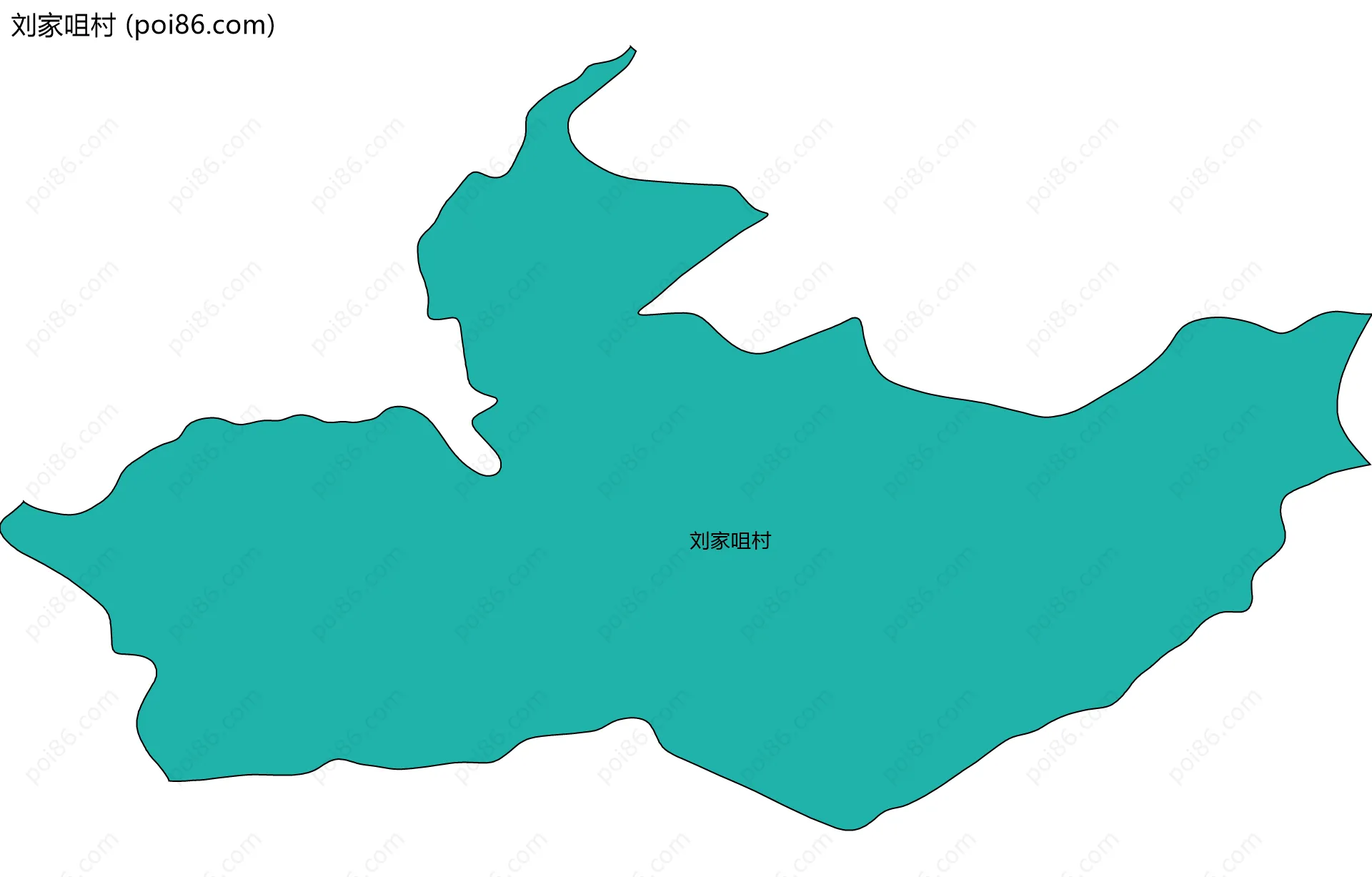 刘家咀村边界地图