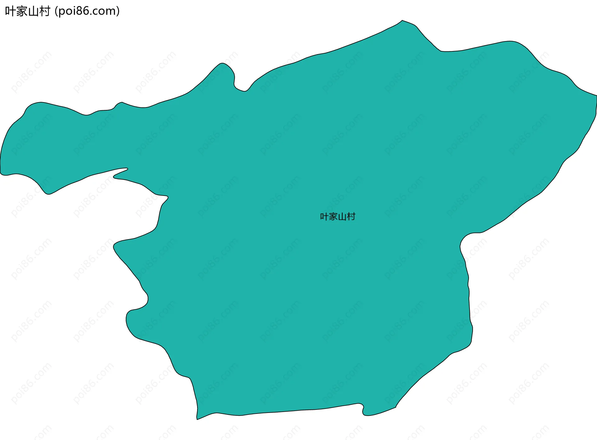 叶家山村边界地图