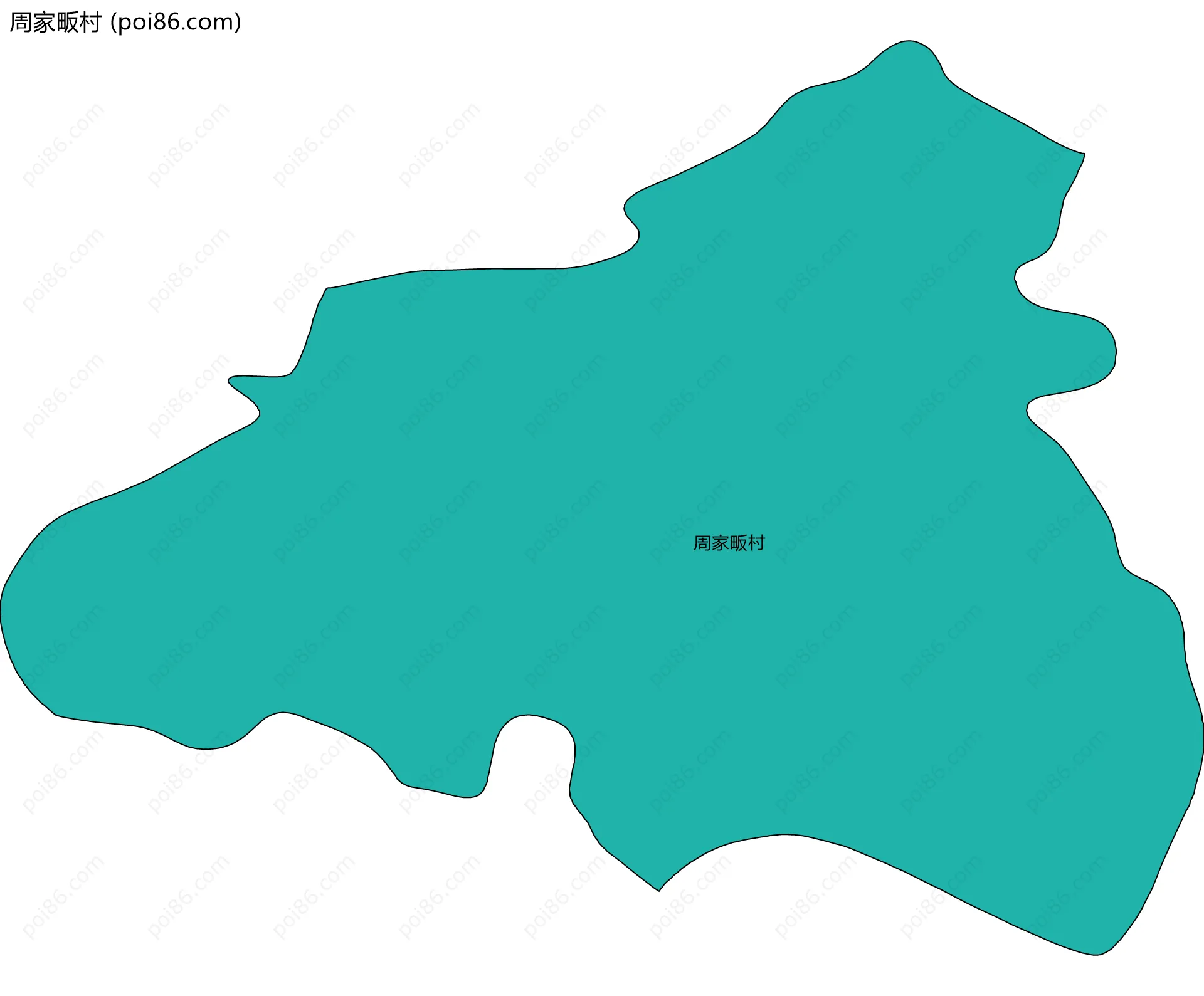 周家畈村边界地图