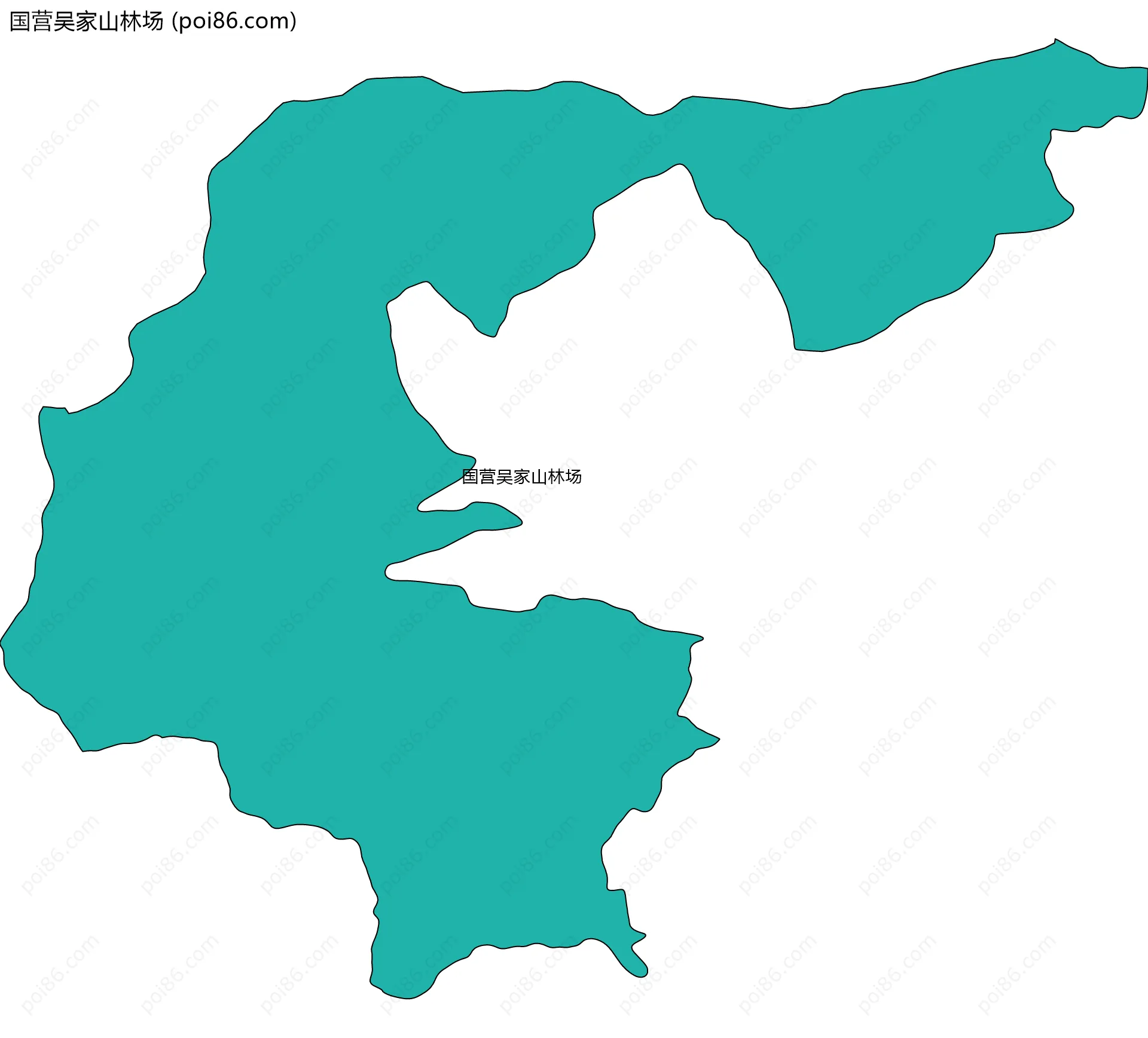 国营吴家山林场边界地图