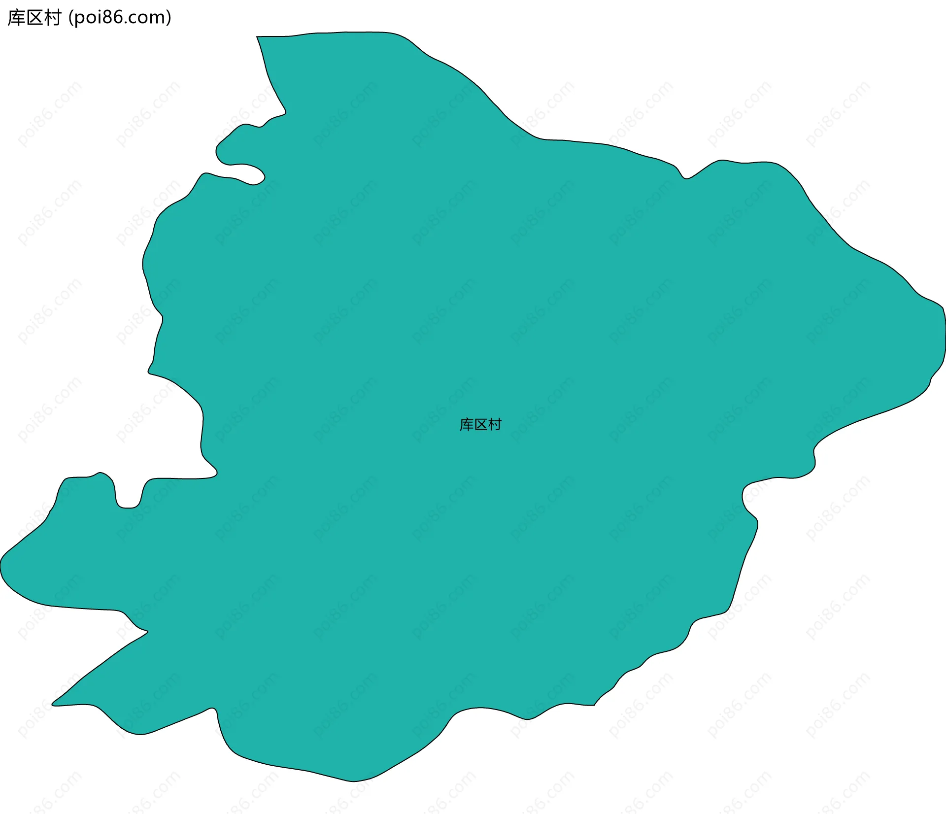 库区村边界地图