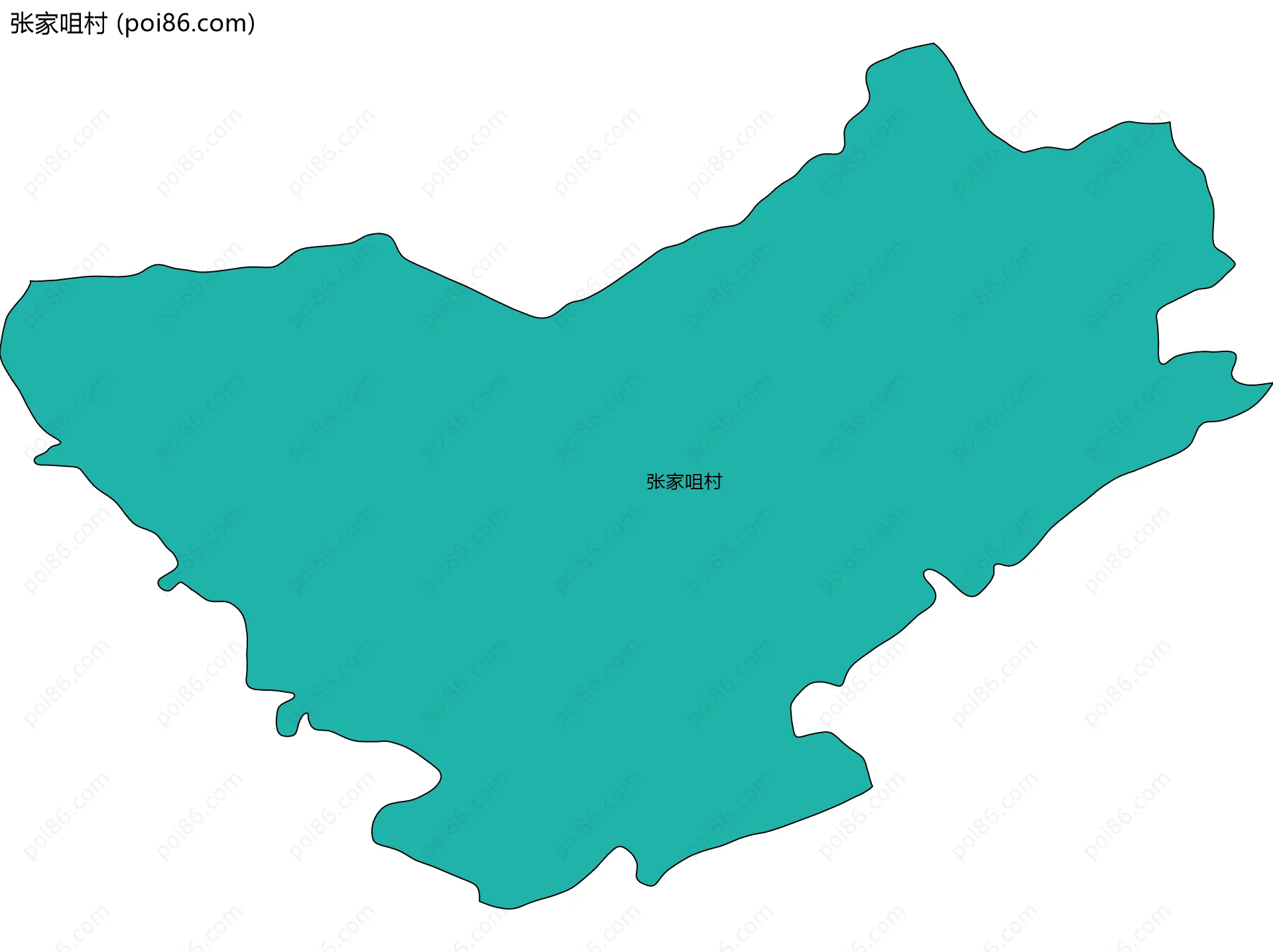 张家咀村边界地图