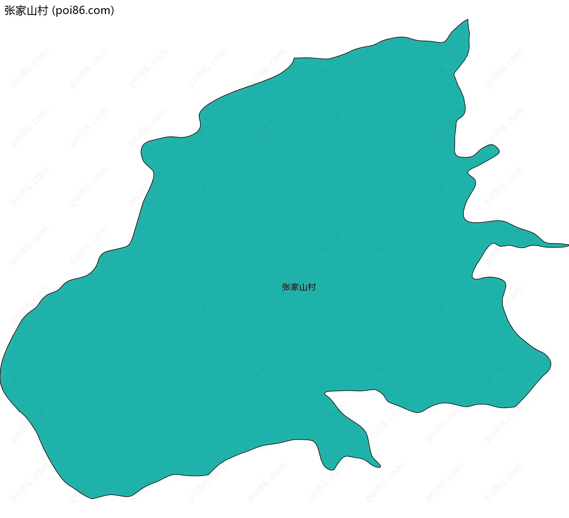 张家山村边界地图