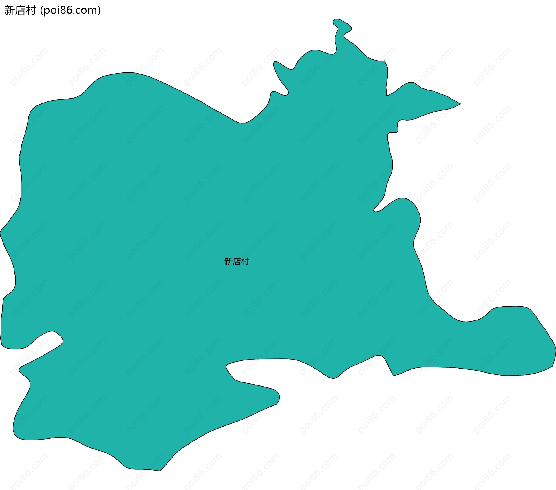 新店村边界地图