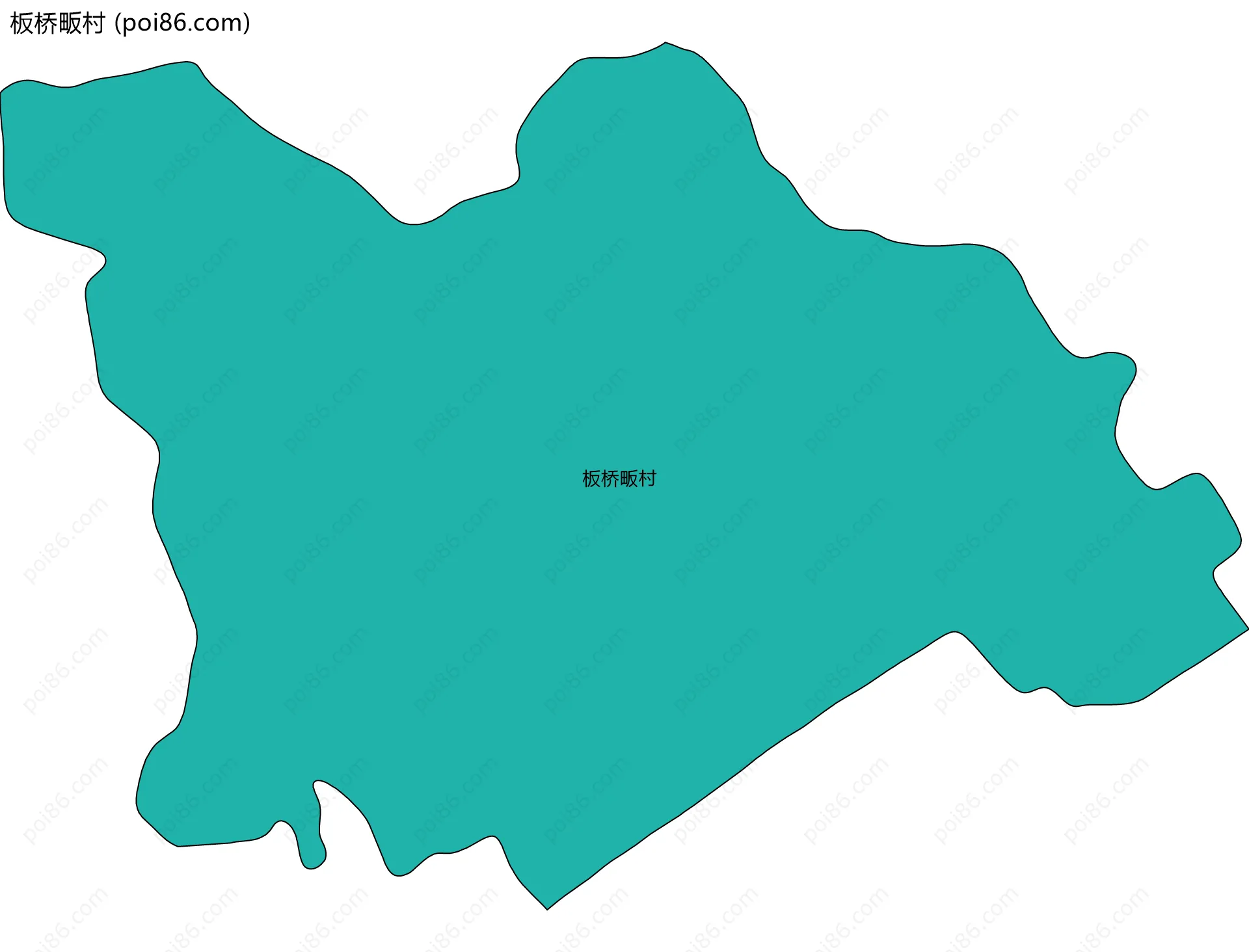 板桥畈村边界地图