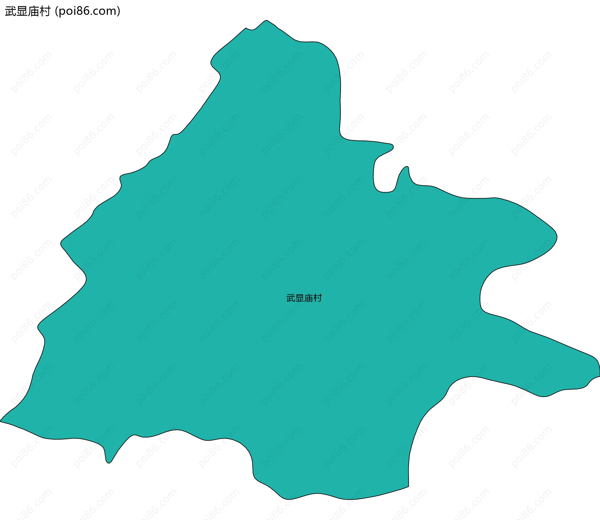 武显庙村边界地图