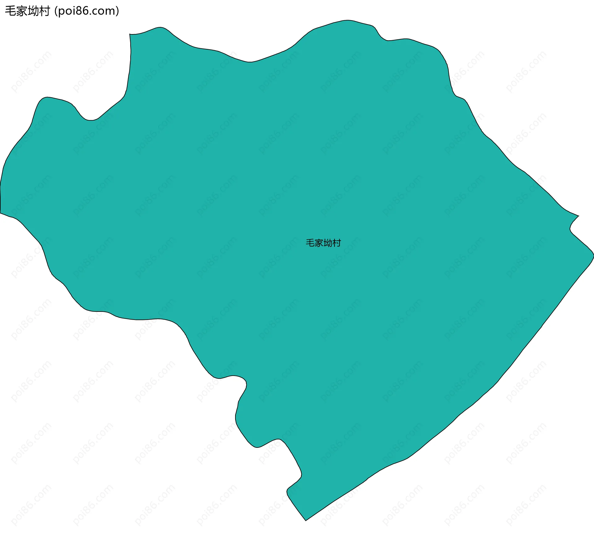 毛家坳村边界地图