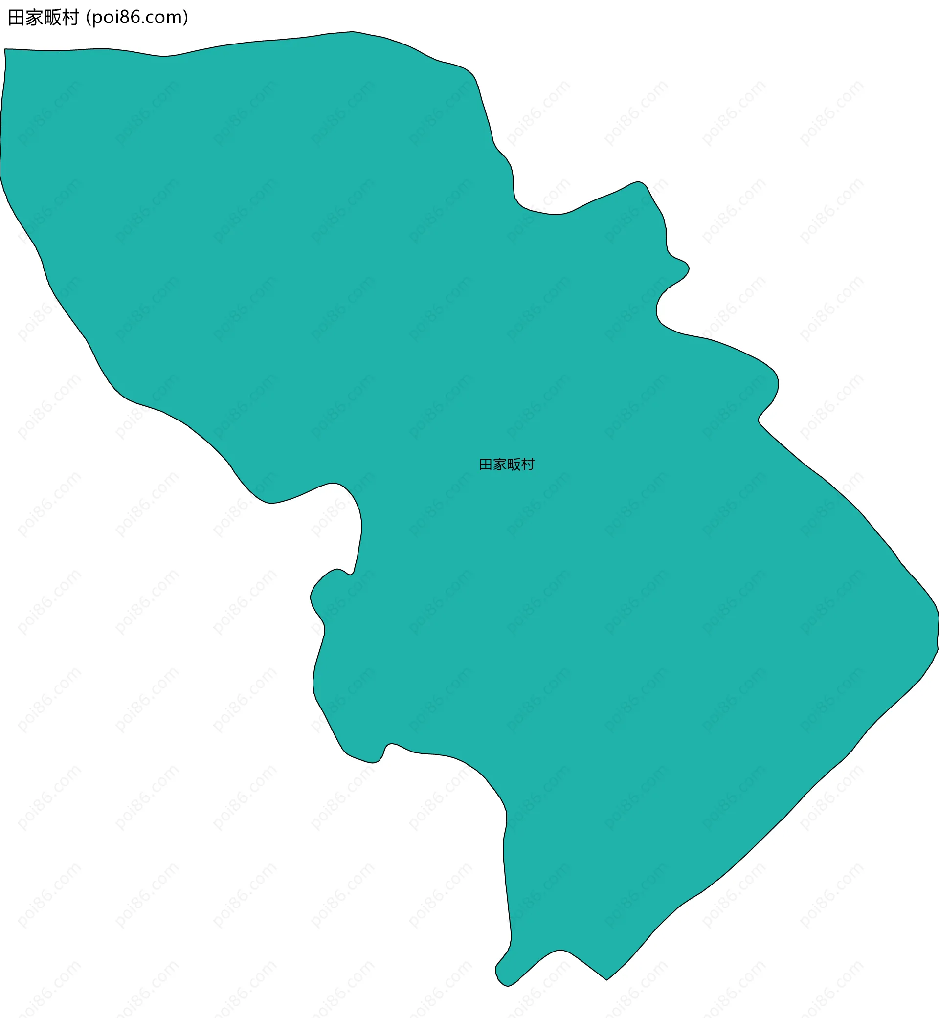 田家畈村边界地图