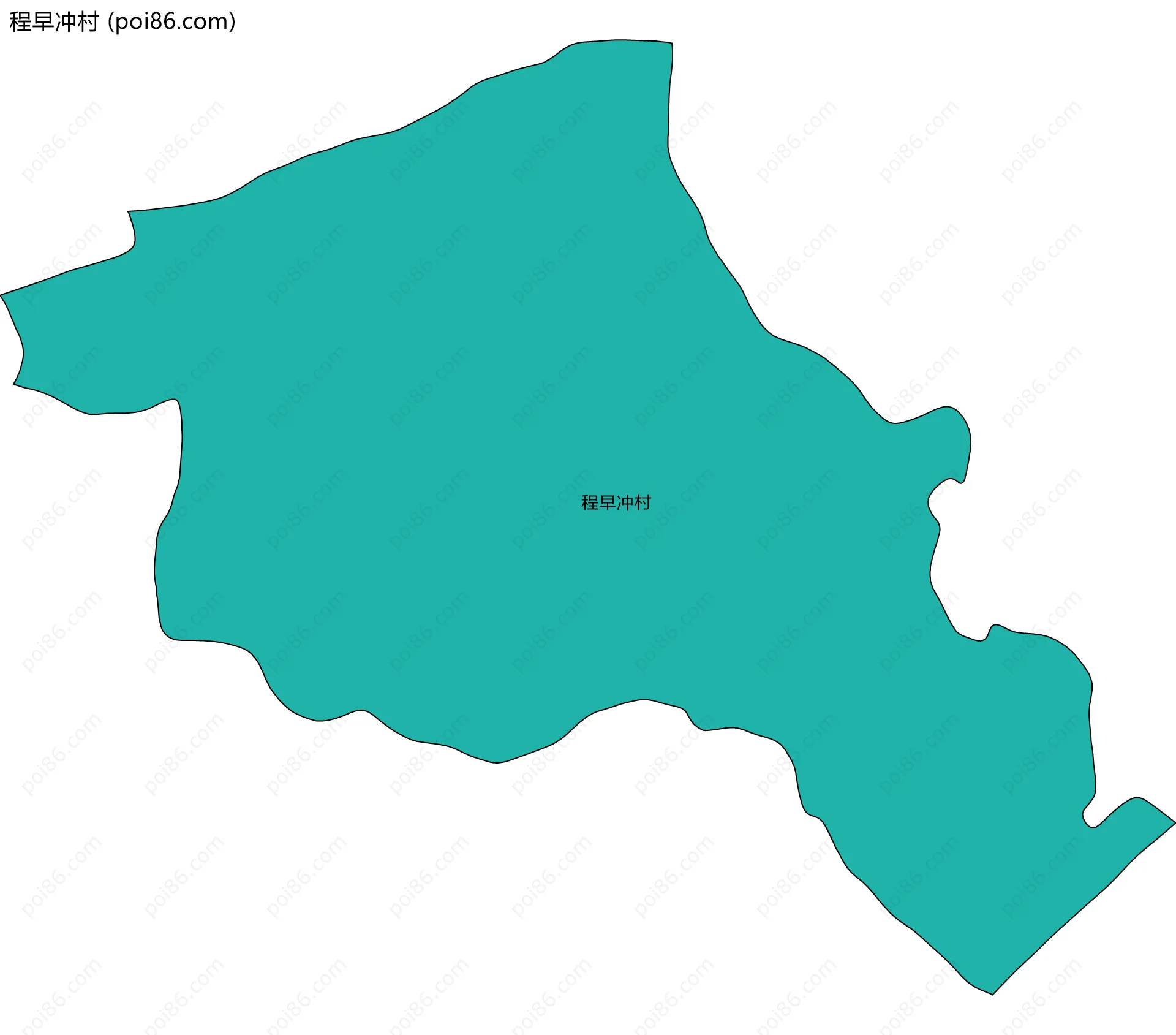 程早冲村边界地图