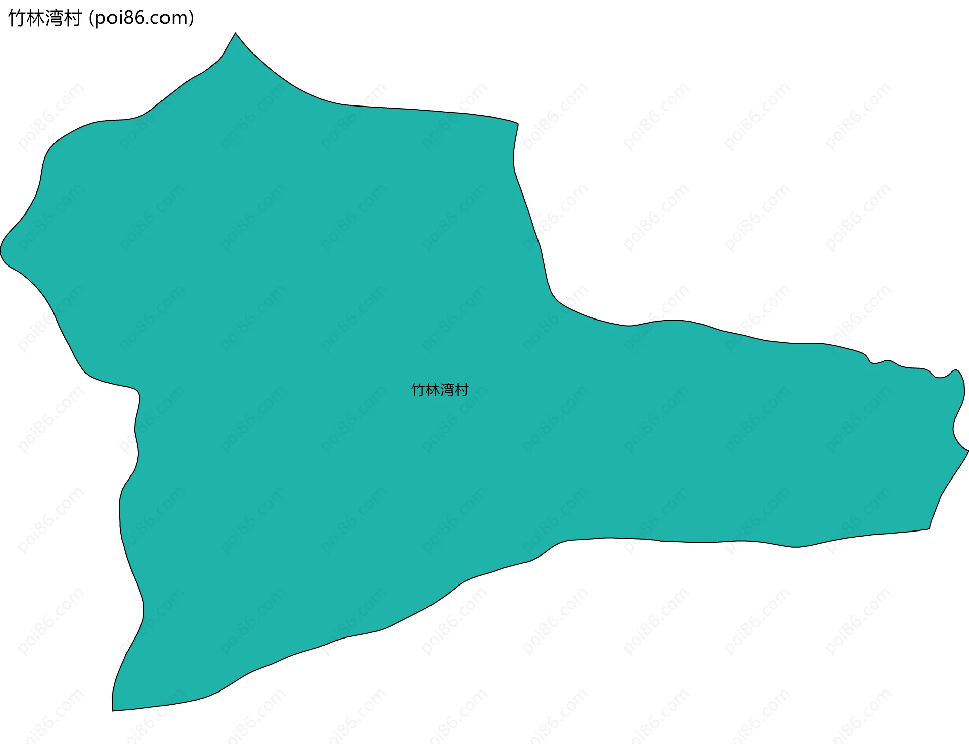 竹林湾村边界地图
