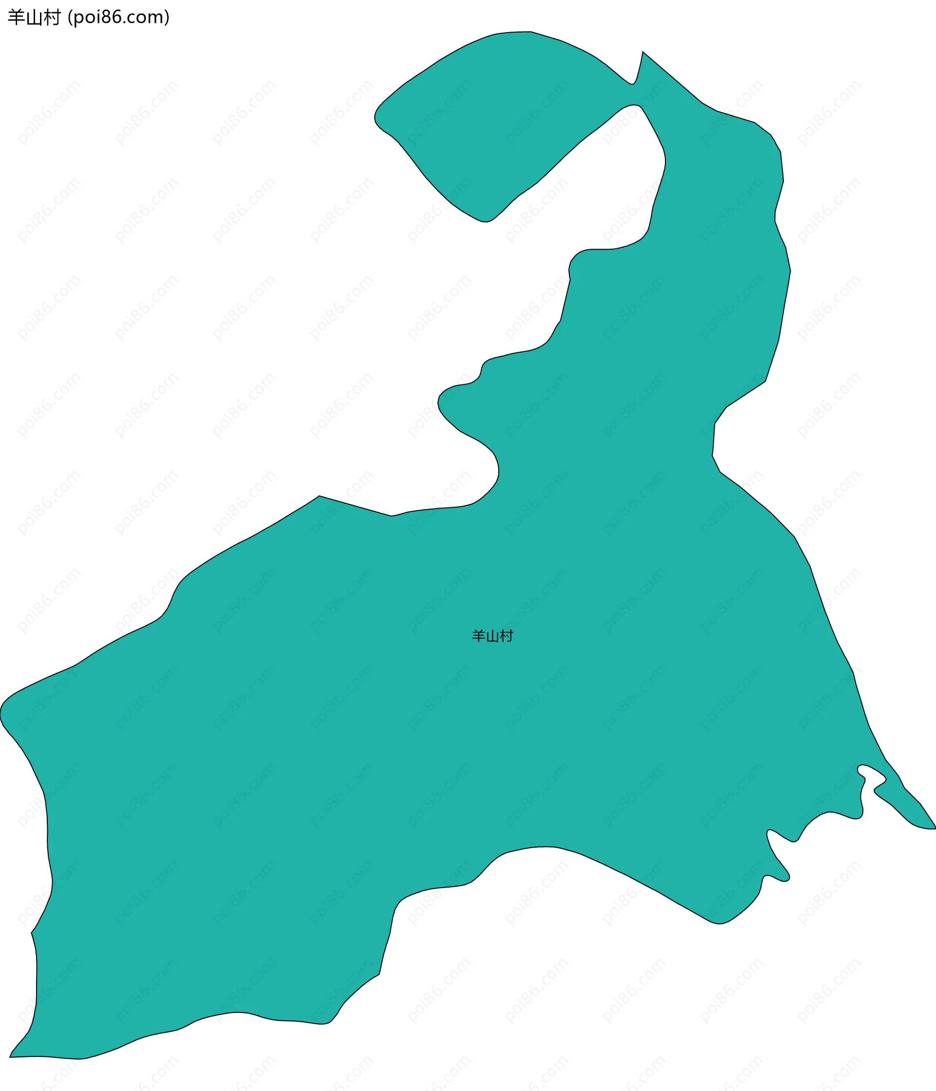 羊山村边界地图