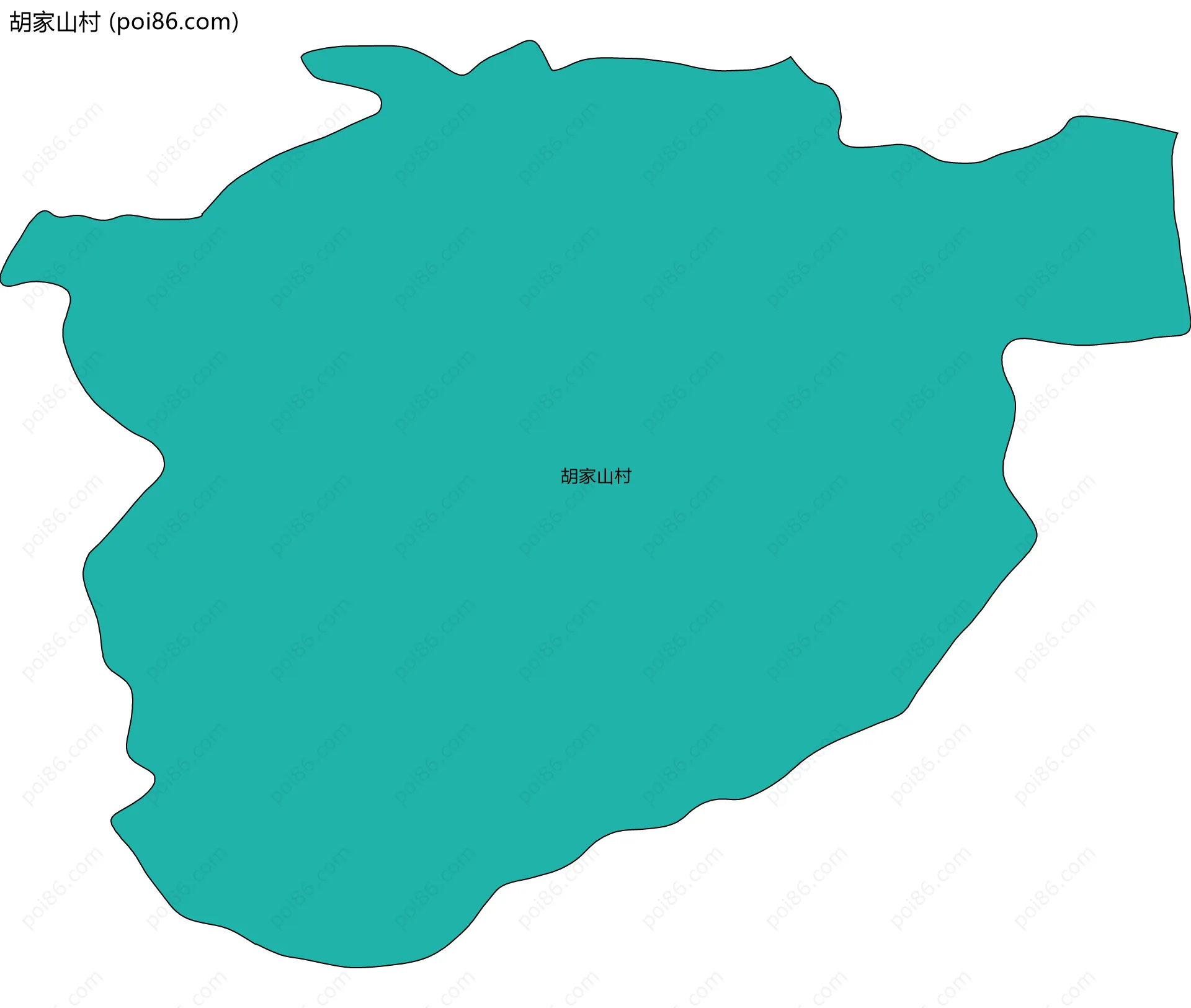胡家山村边界地图