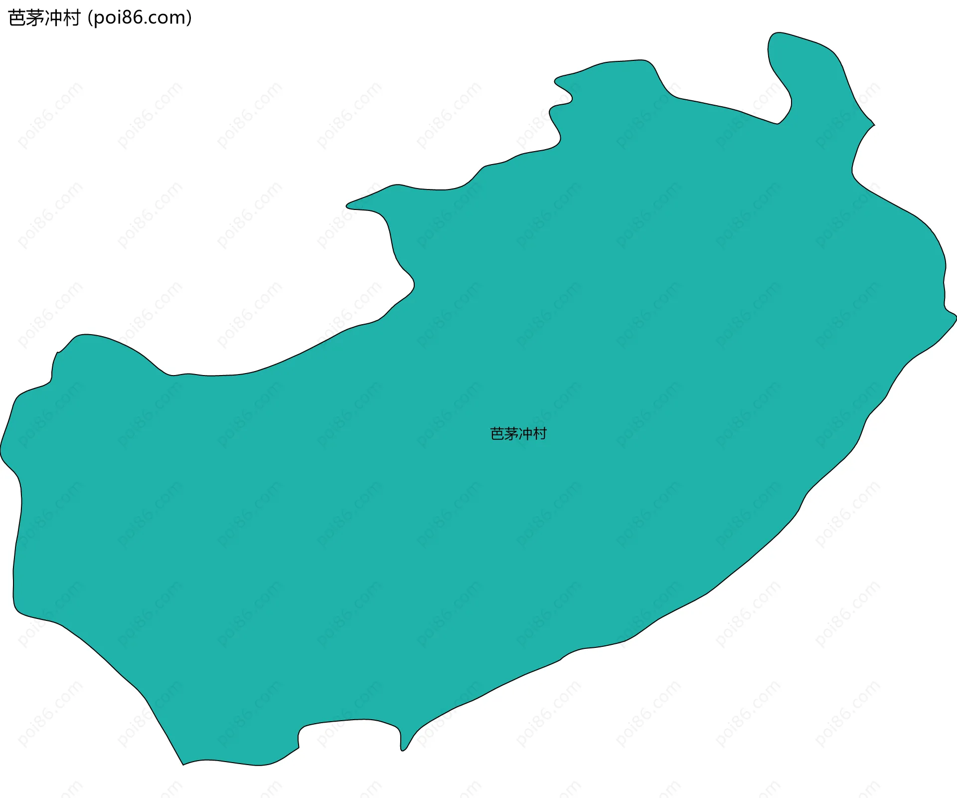 芭茅冲村边界地图