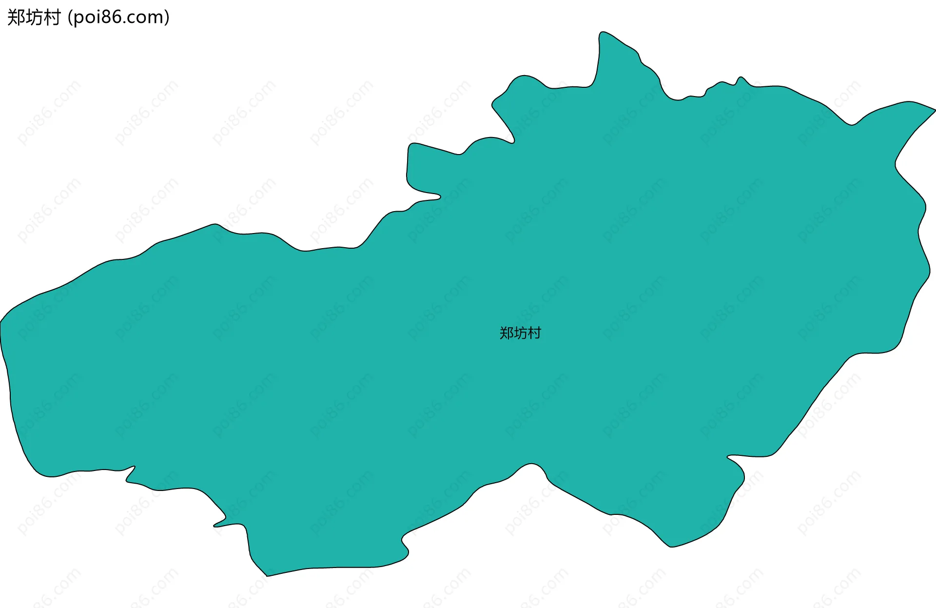 郑坊村边界地图