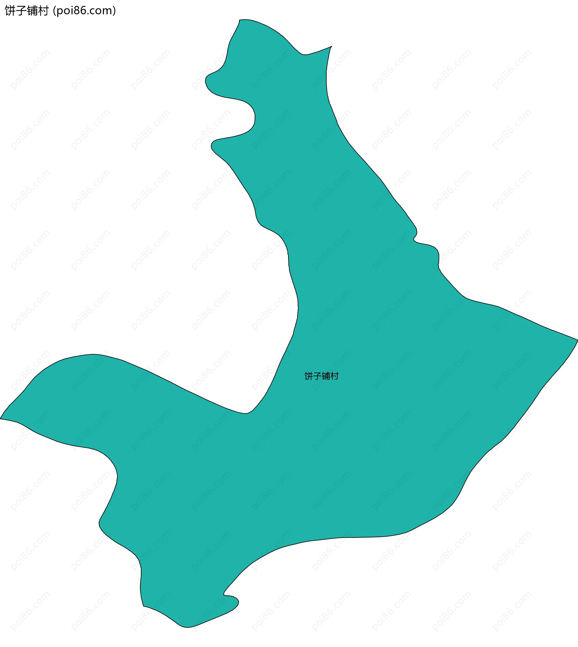 饼子铺村边界地图