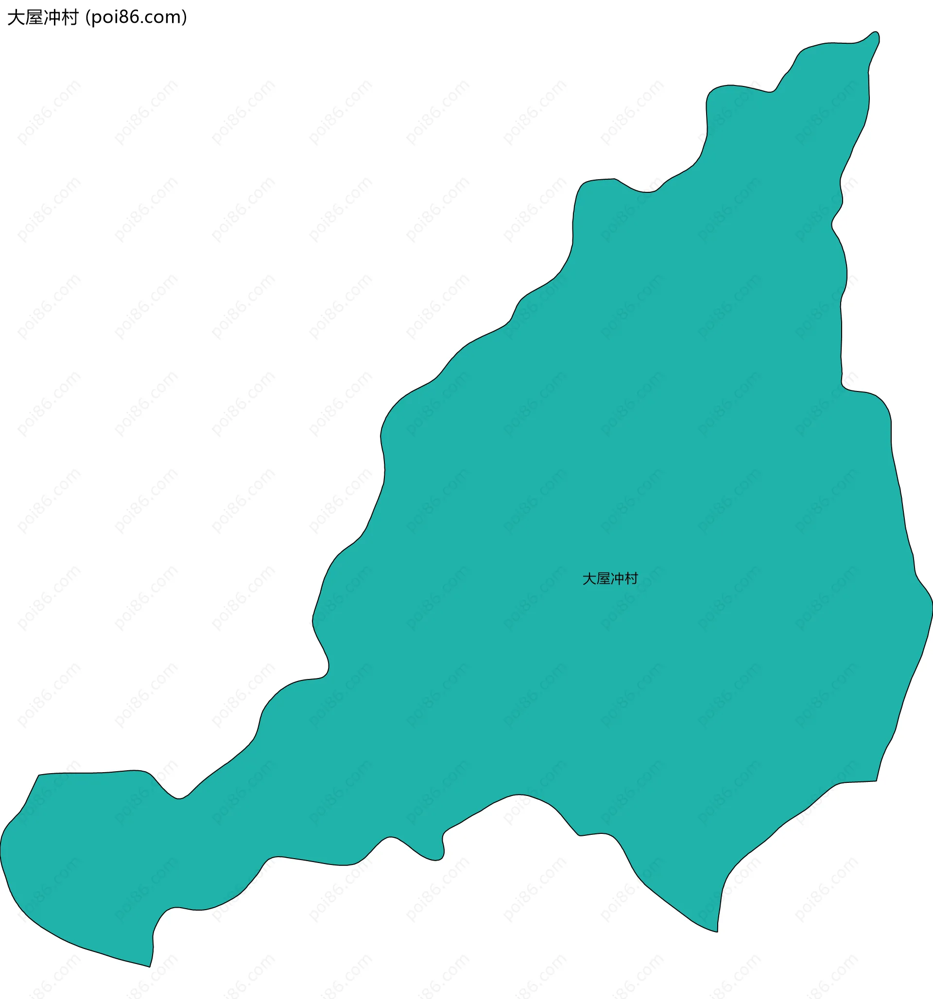 大屋冲村边界地图