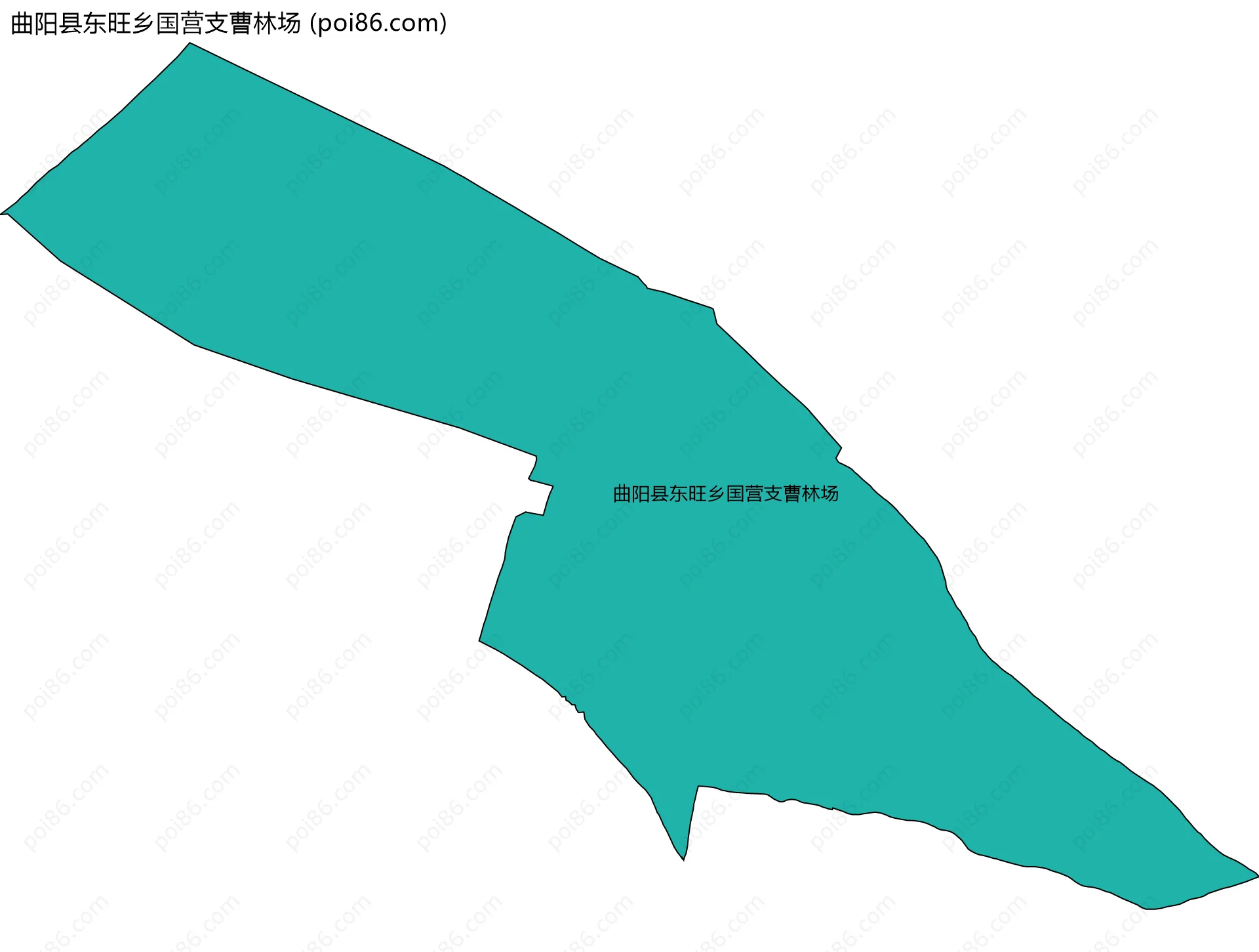 曲阳县东旺乡国营支曹林场边界地图