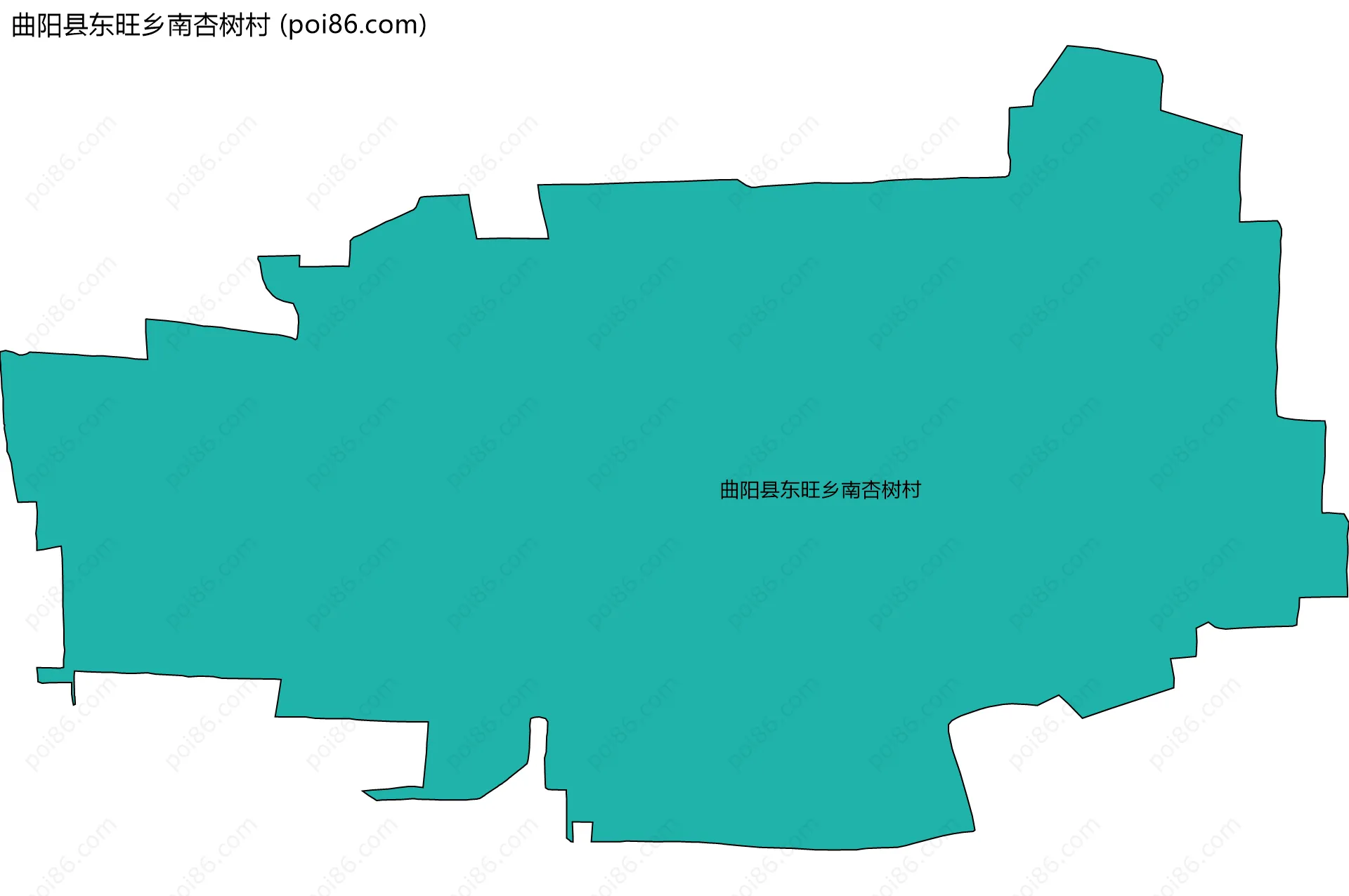 曲阳县东旺乡南杏树村边界地图