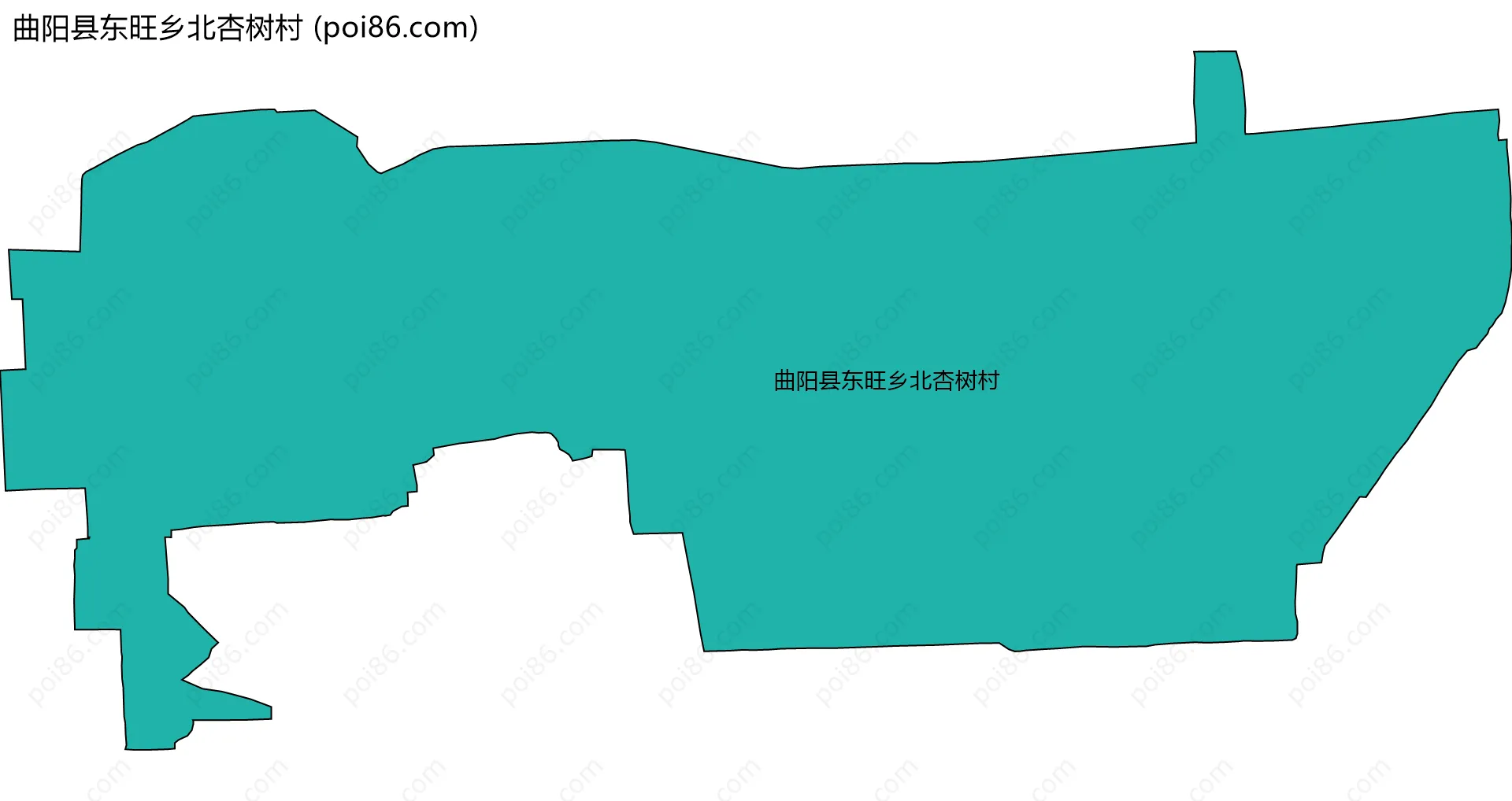 曲阳县东旺乡北杏树村边界地图