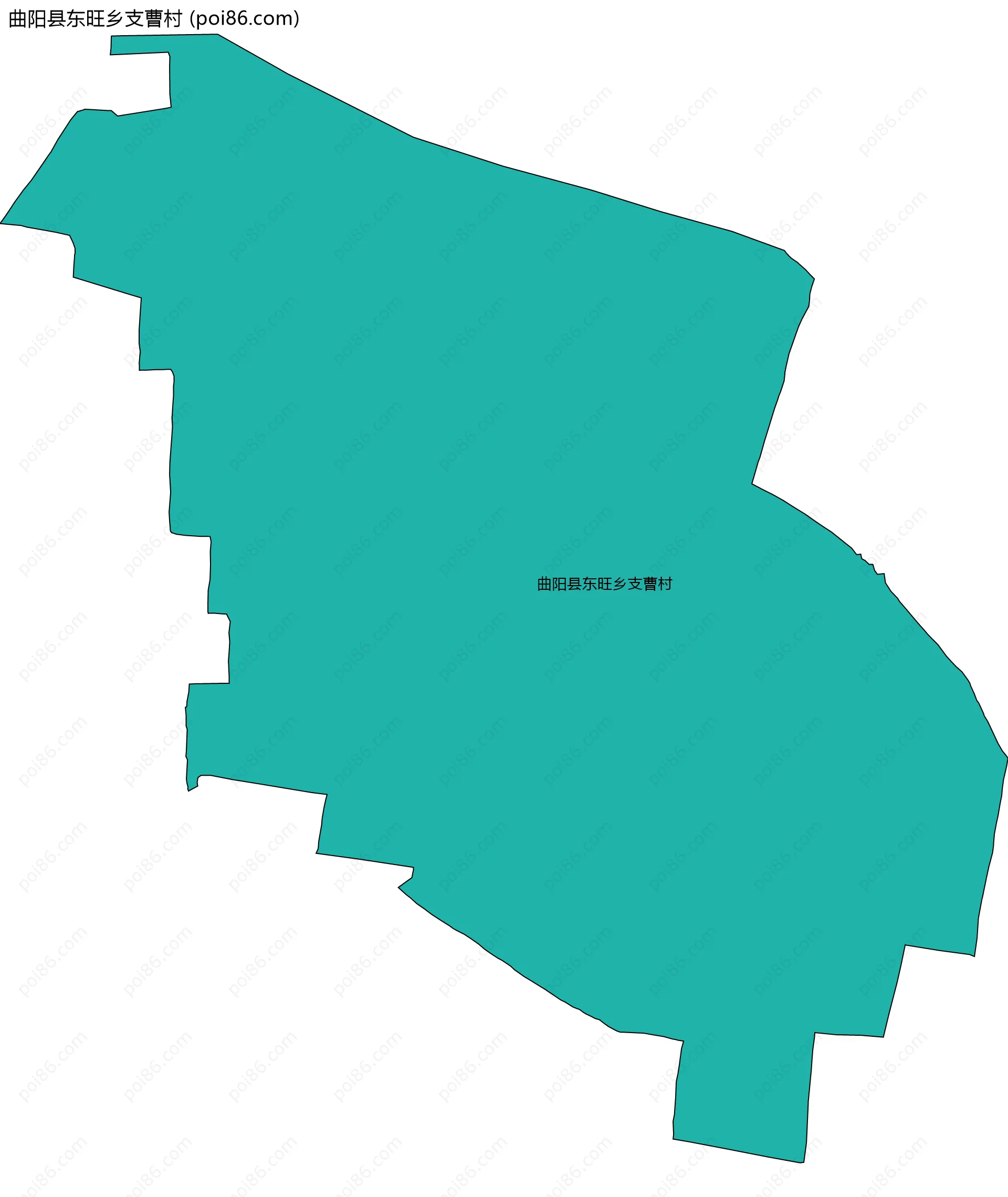 曲阳县东旺乡支曹村边界地图
