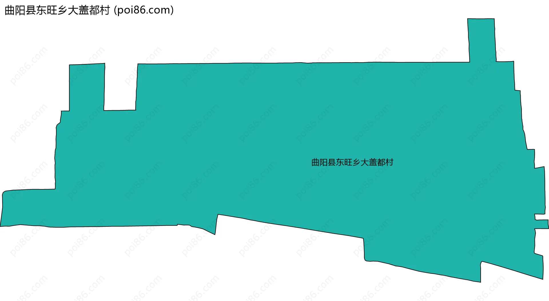 曲阳县东旺乡大盖都村边界地图