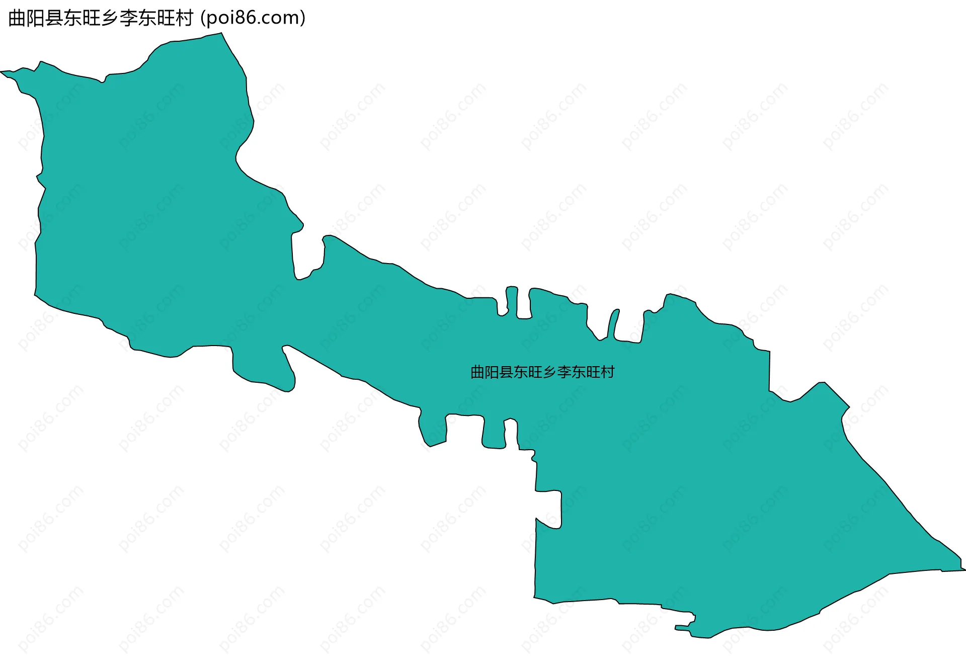 曲阳县东旺乡李东旺村边界地图
