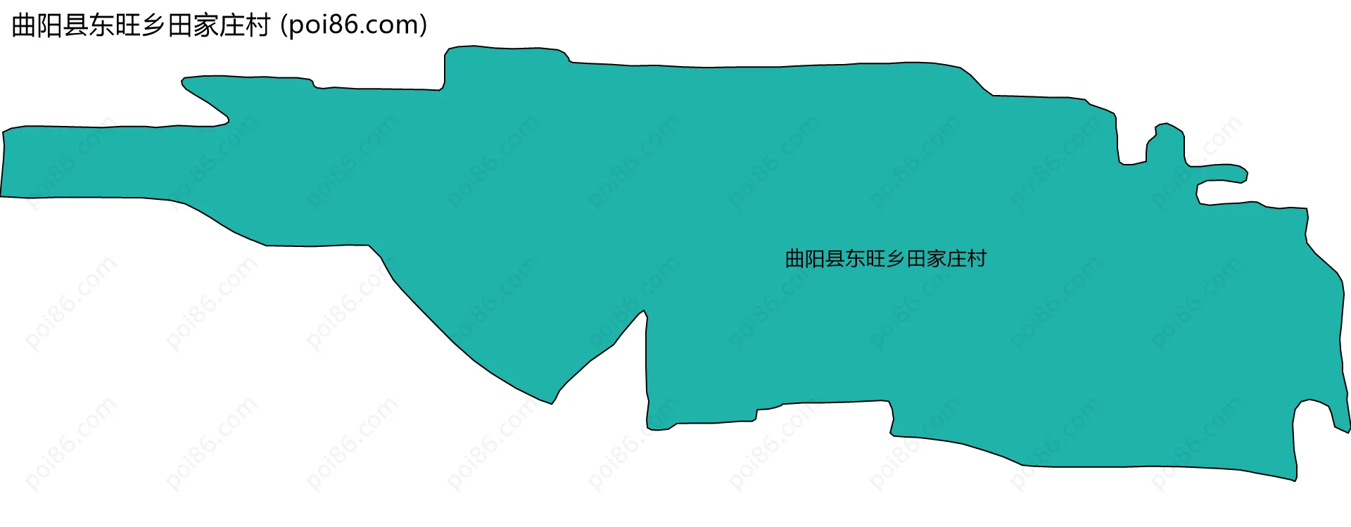 曲阳县东旺乡田家庄村边界地图