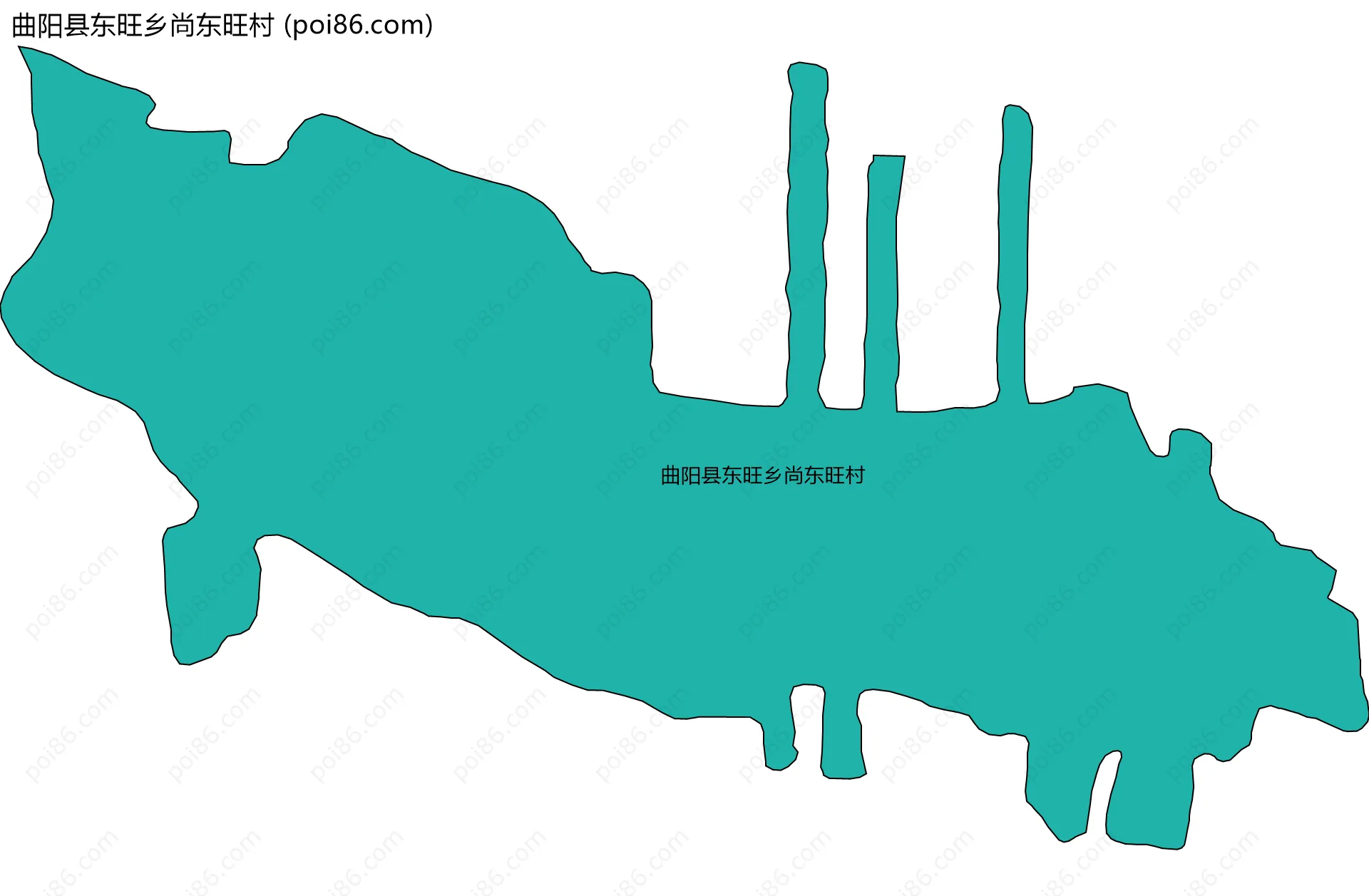 曲阳县东旺乡尚东旺村边界地图