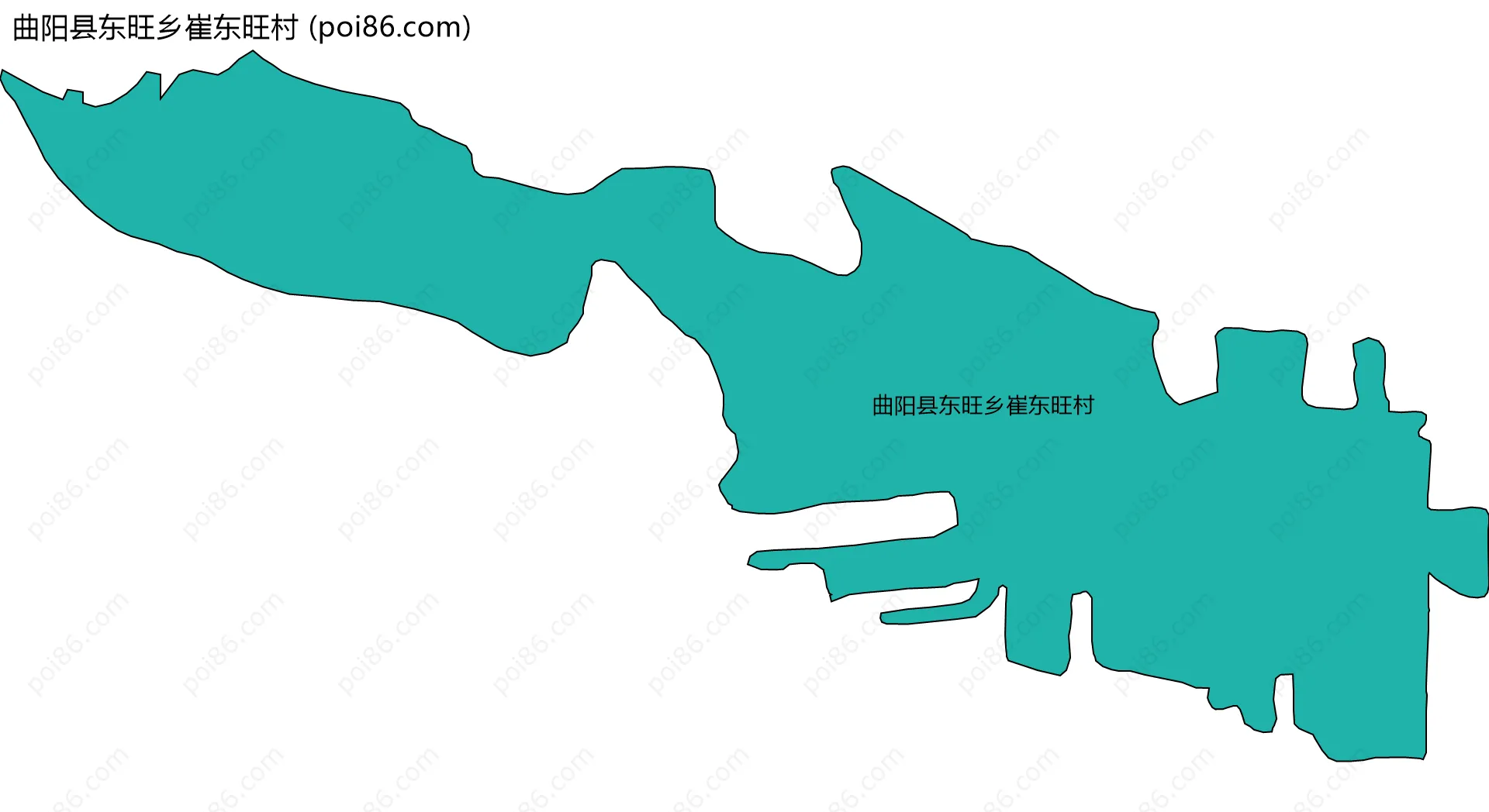 曲阳县东旺乡崔东旺村边界地图