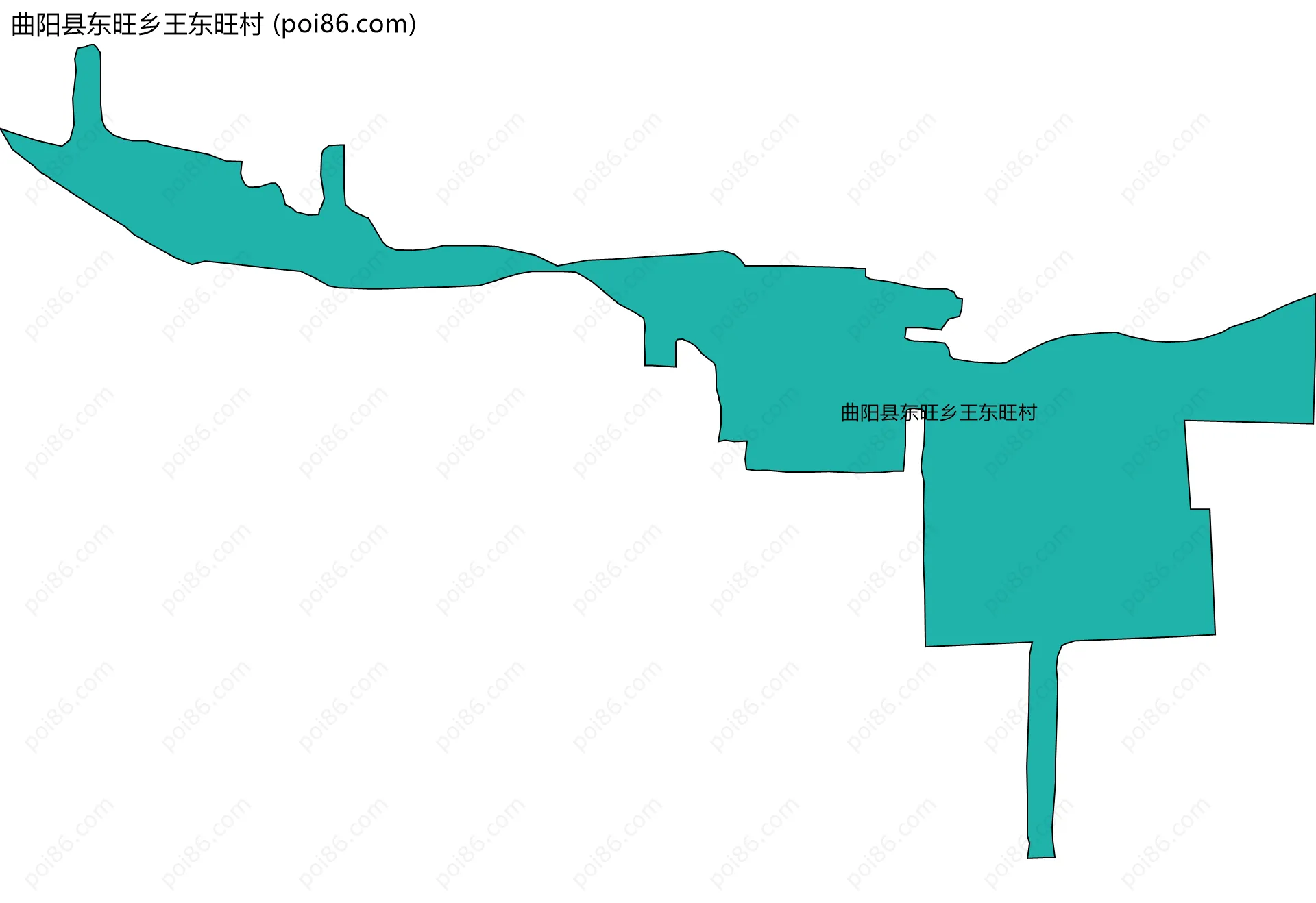 曲阳县东旺乡王东旺村边界地图