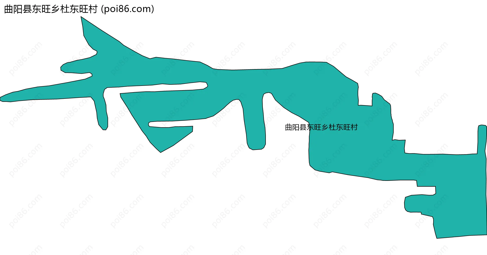 曲阳县东旺乡杜东旺村边界地图