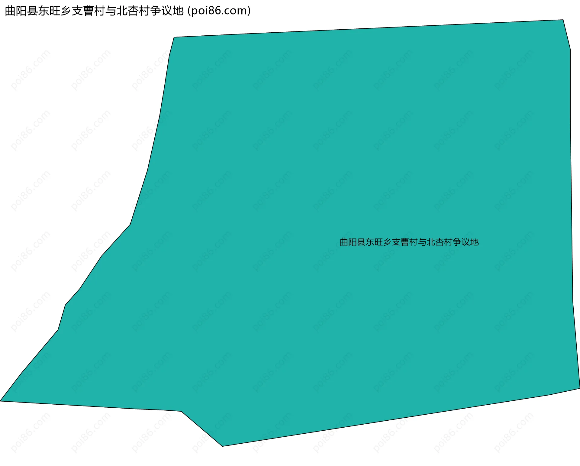 曲阳县东旺乡支曹村与北杏村争议地边界地图