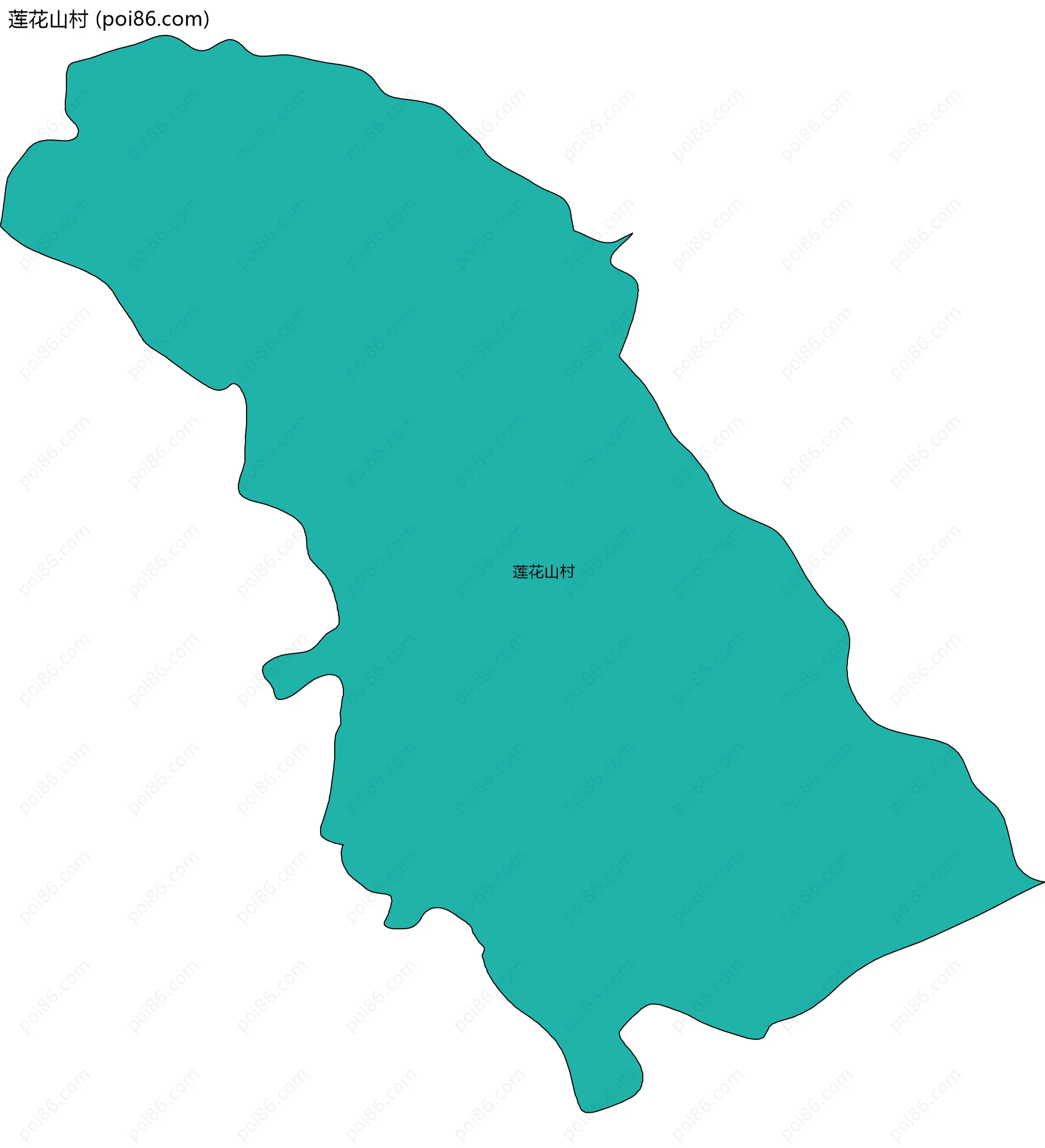莲花山村边界地图