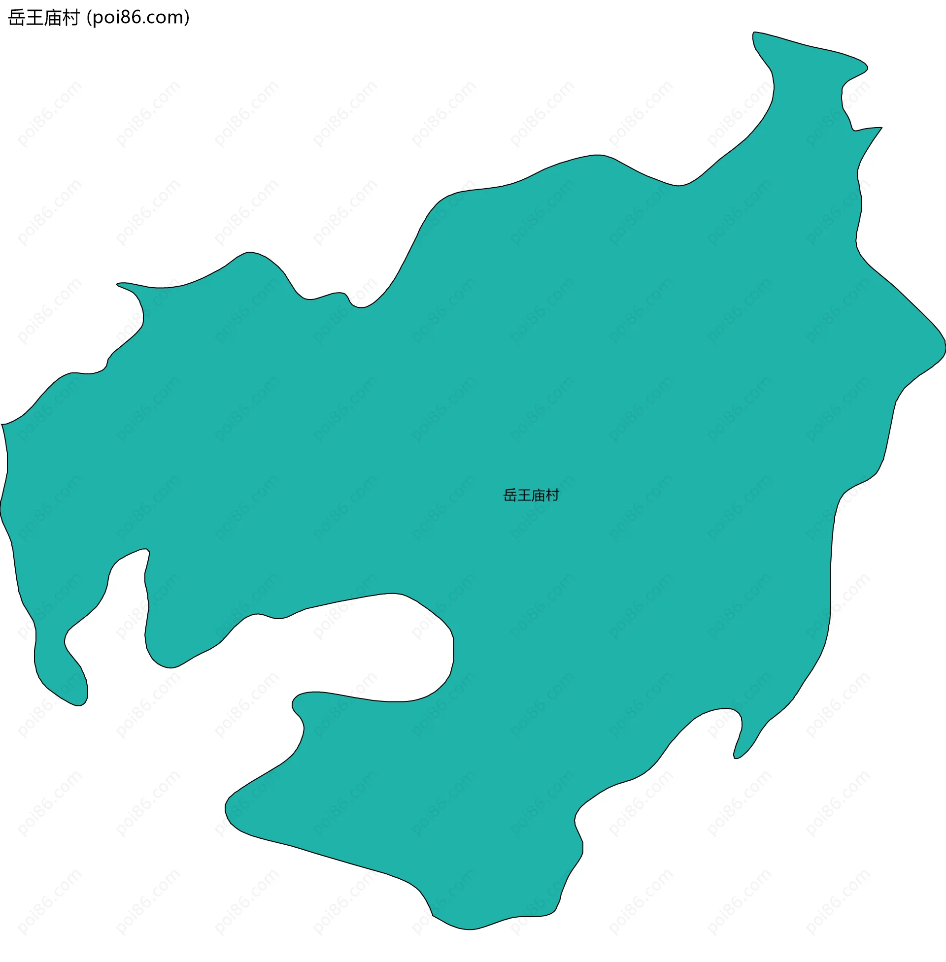 岳王庙村边界地图