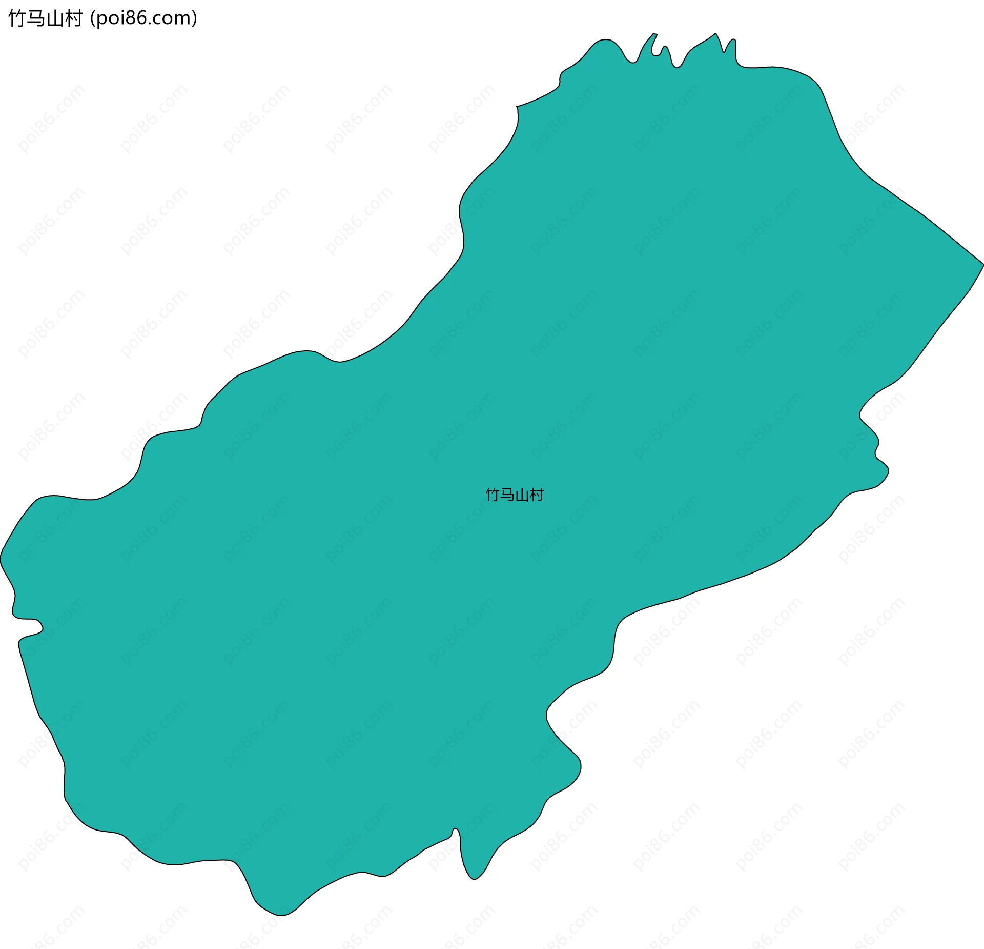 竹马山村边界地图