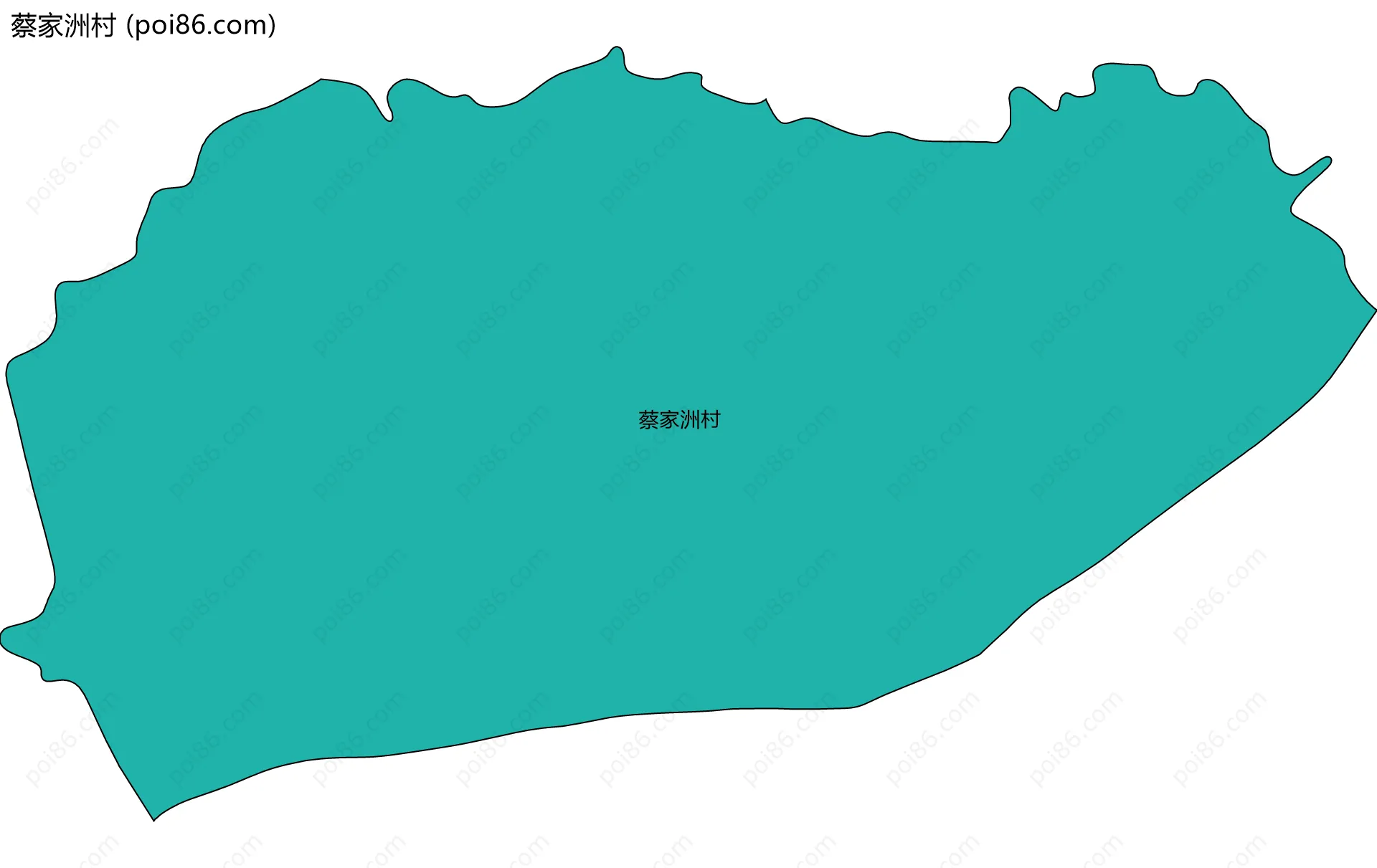 蔡家洲村边界地图