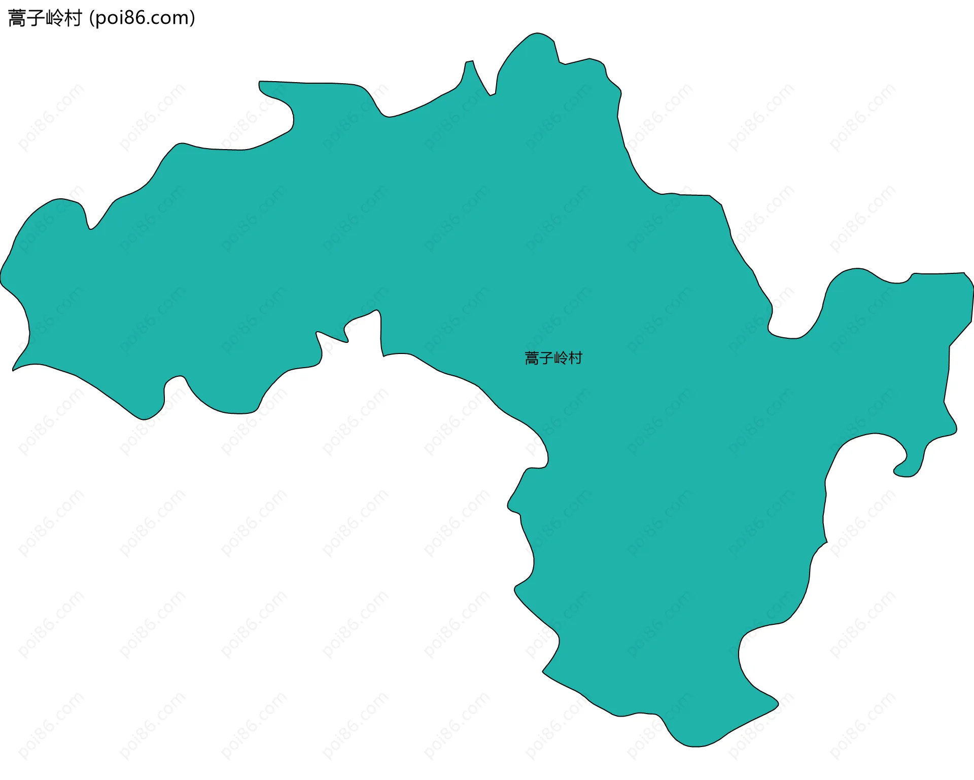 蒿子岭村边界地图