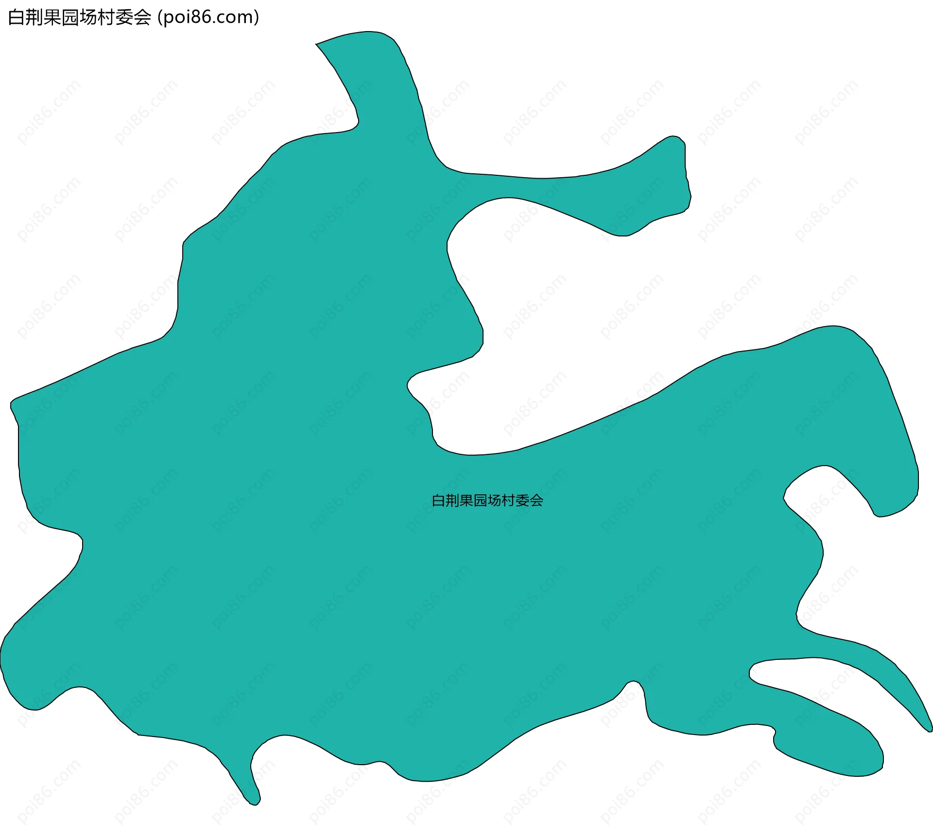 白荆果园场村委会边界地图
