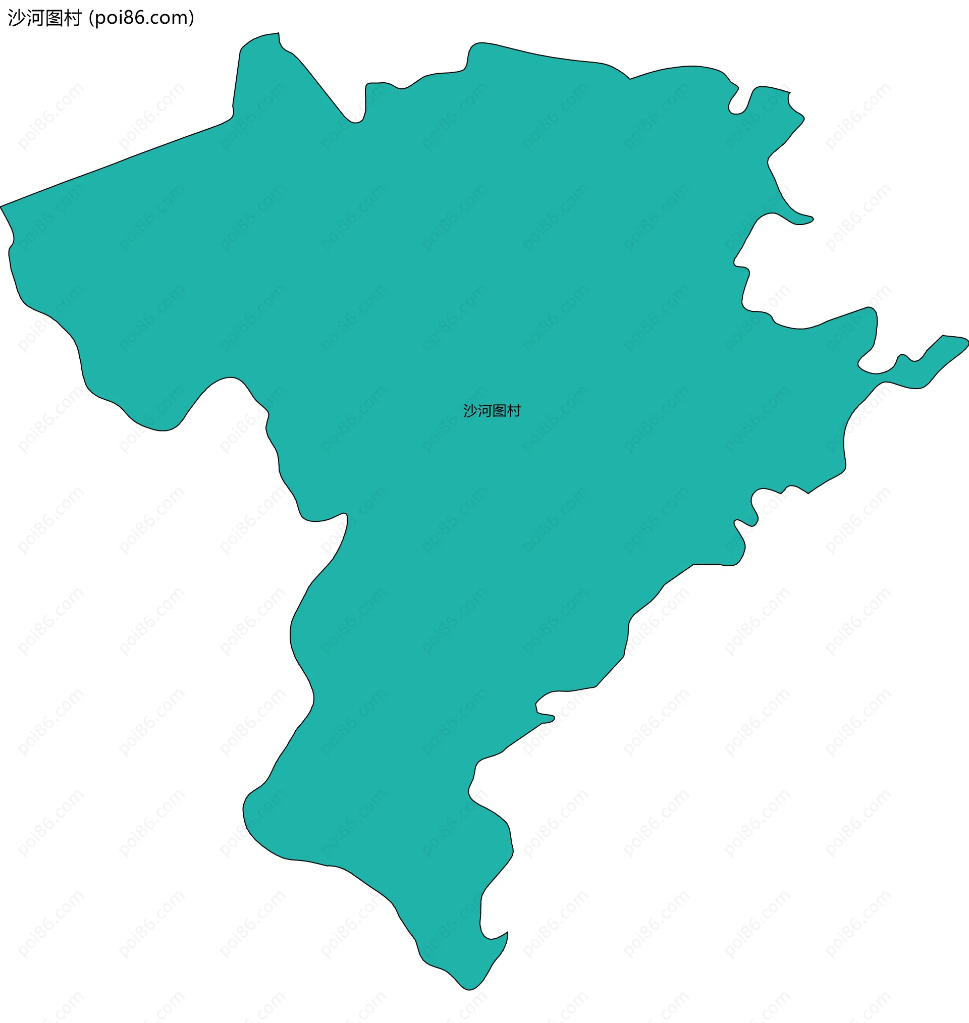 沙河图村边界地图