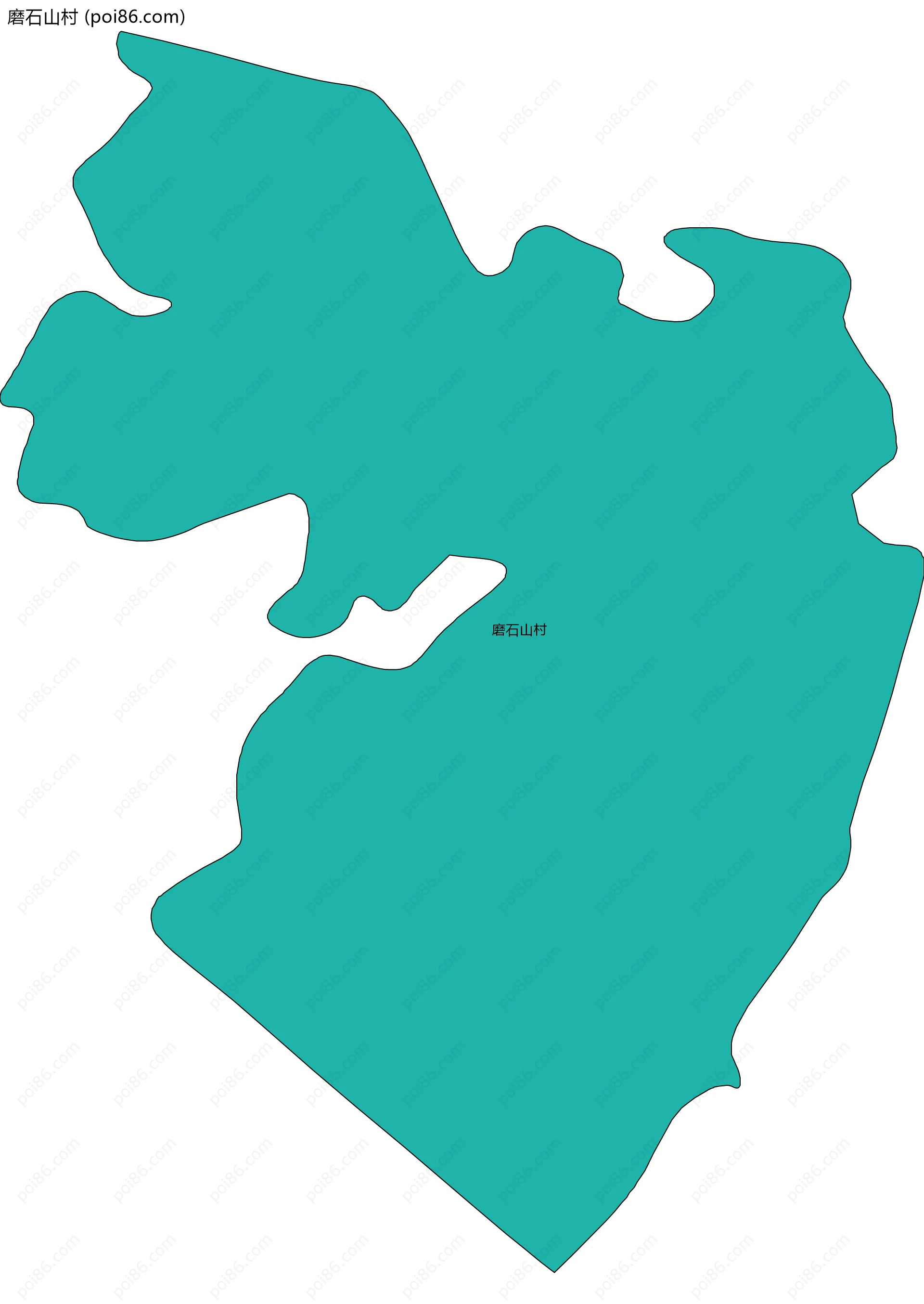 磨石山村边界地图