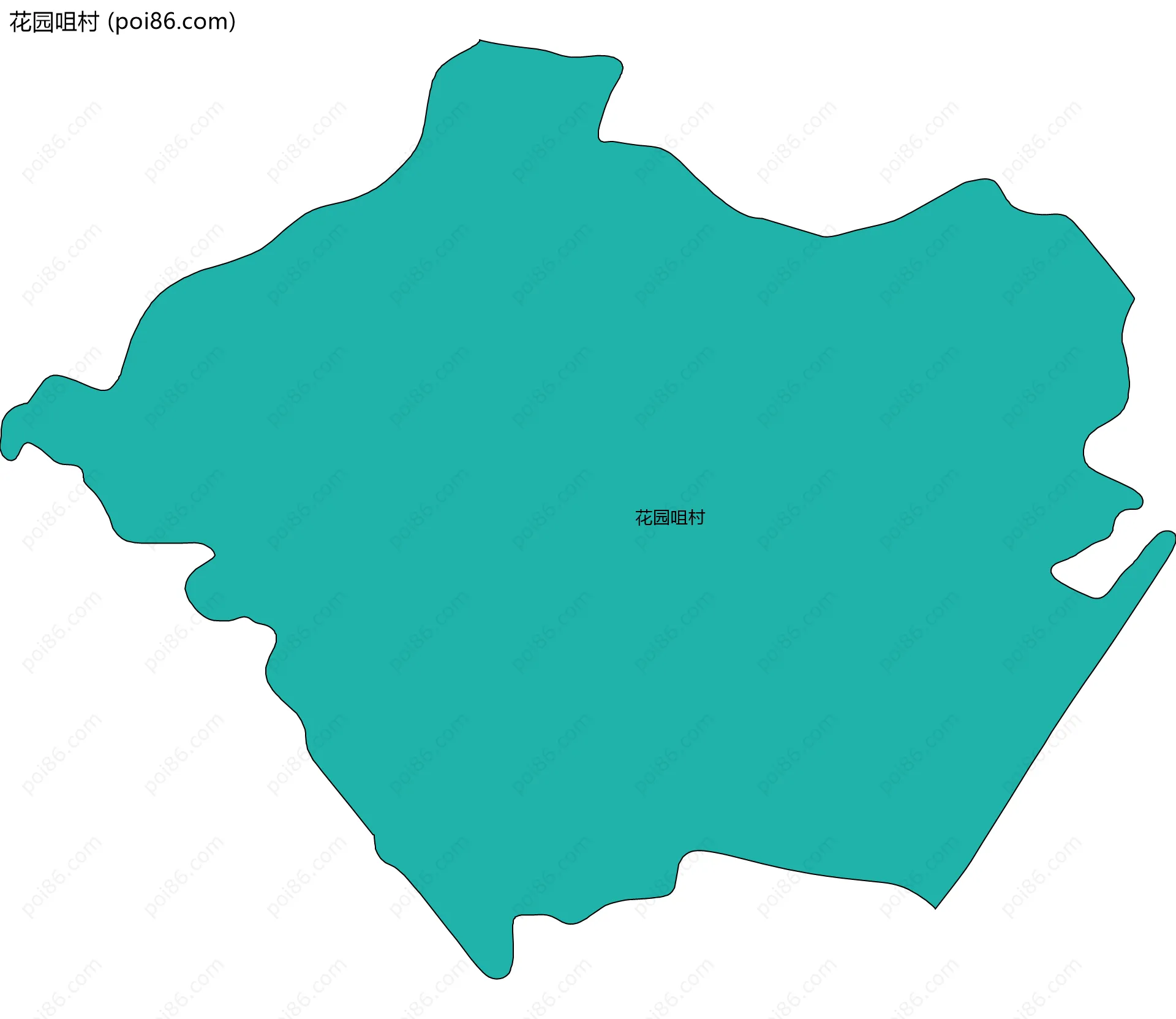 花园咀村边界地图