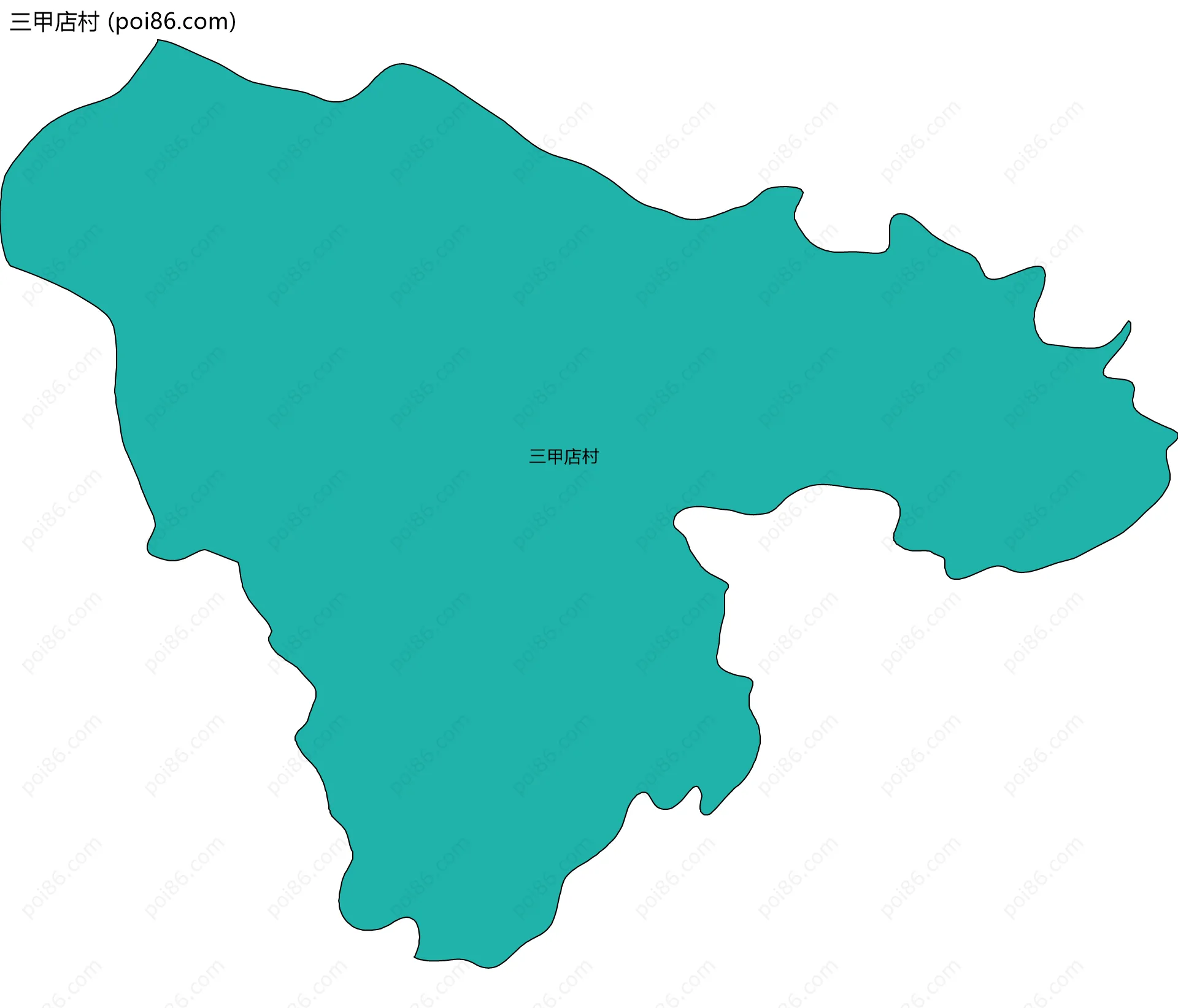 三甲店村边界地图