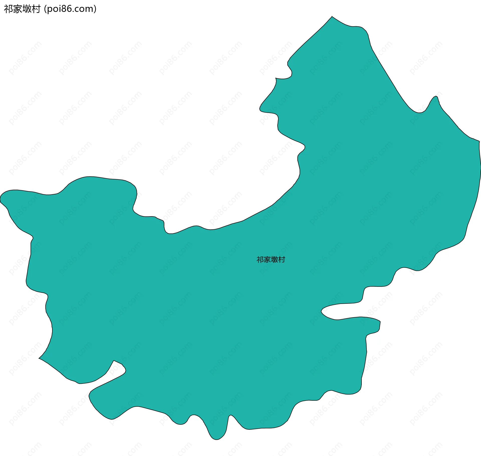 祁家墩村边界地图