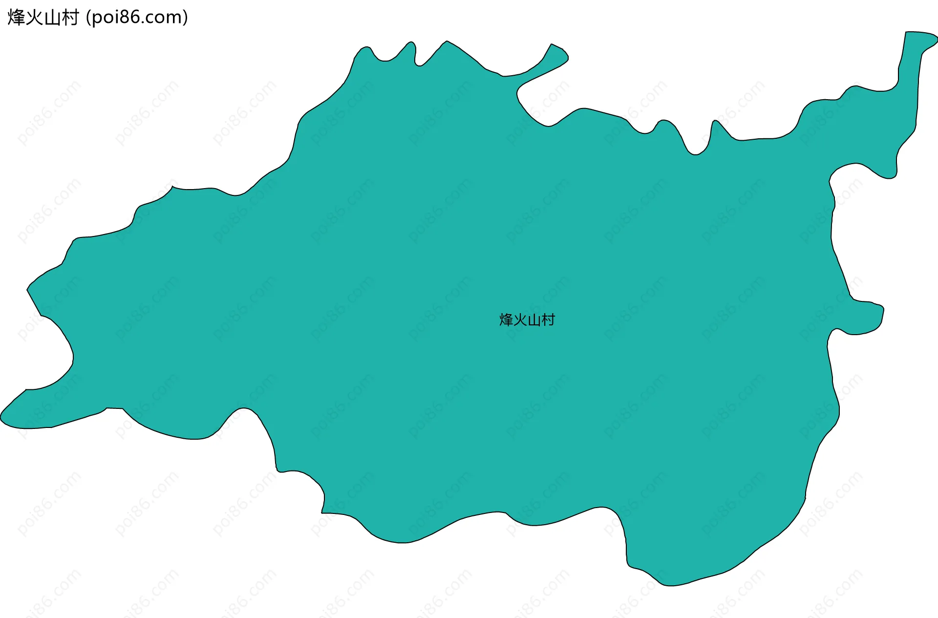 烽火山村边界地图