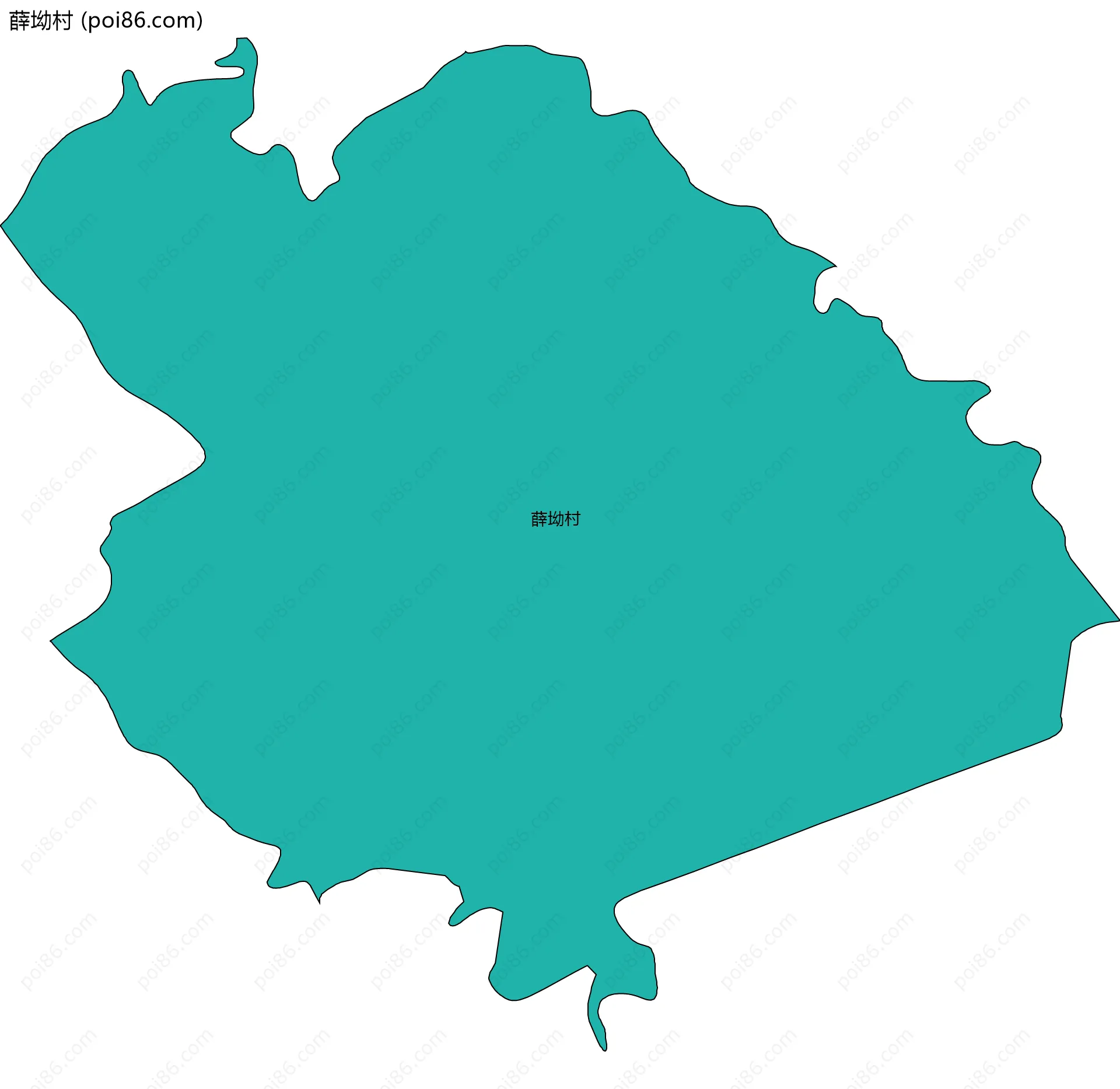 薛坳村边界地图